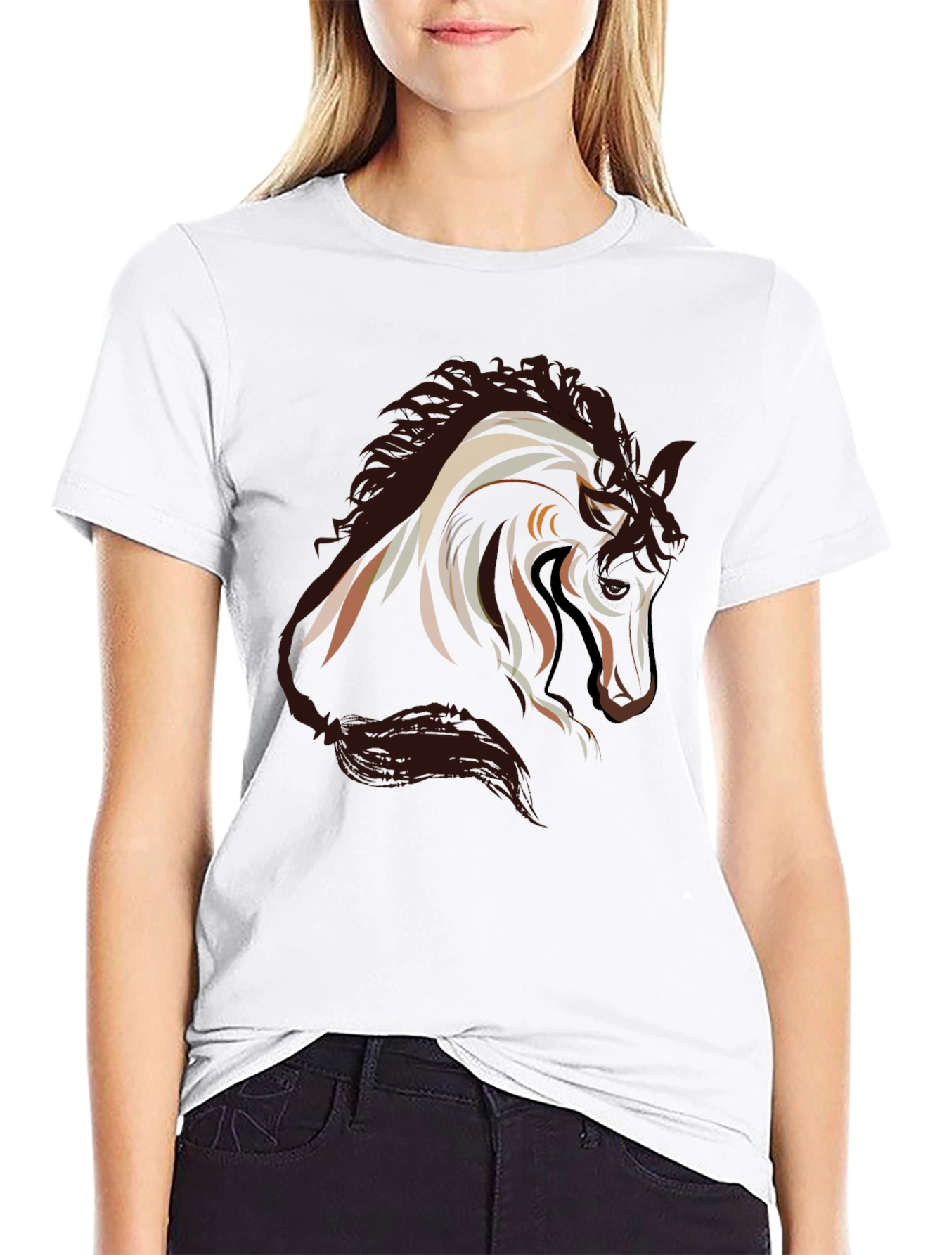 Horse Graphic Black T-Shirt