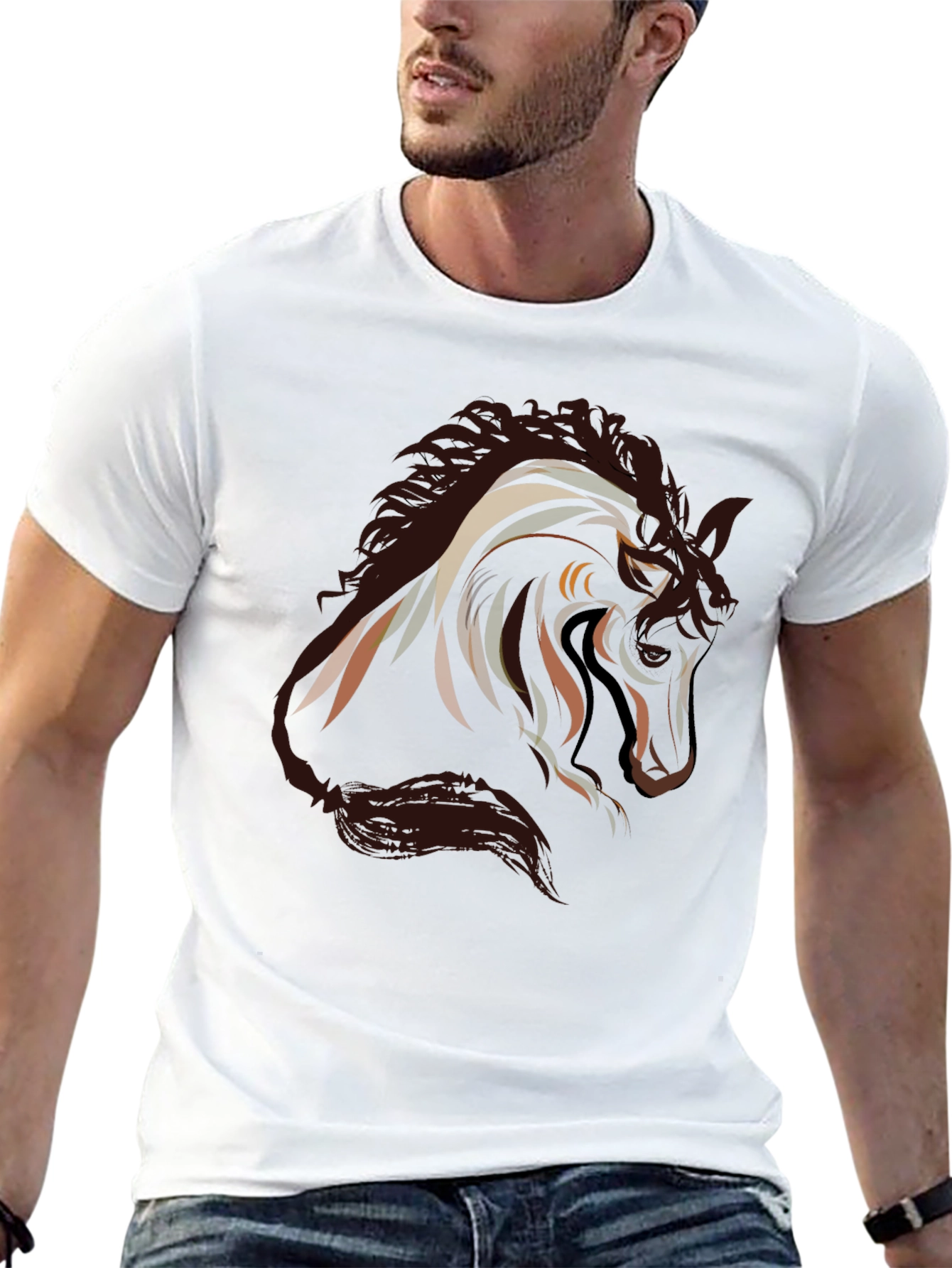 Horse Graphic Black T-Shirt