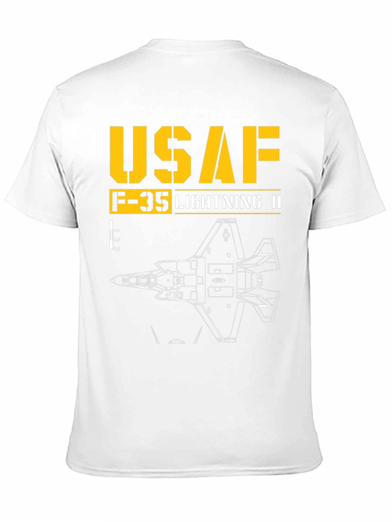 USAF F-35 Lightning II Blueprint T-Shirt