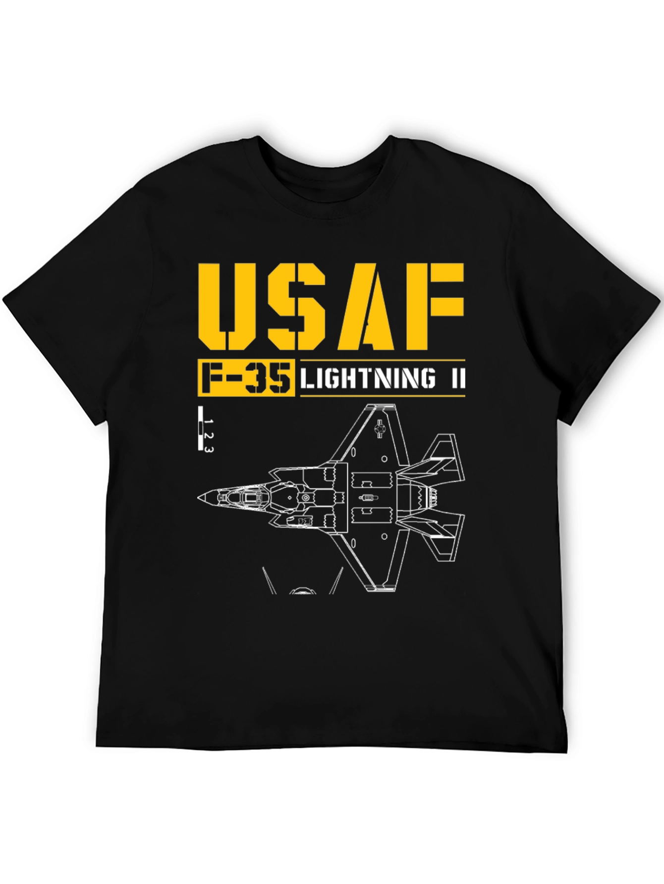 USAF F-35 Lightning II Blueprint T-Shirt