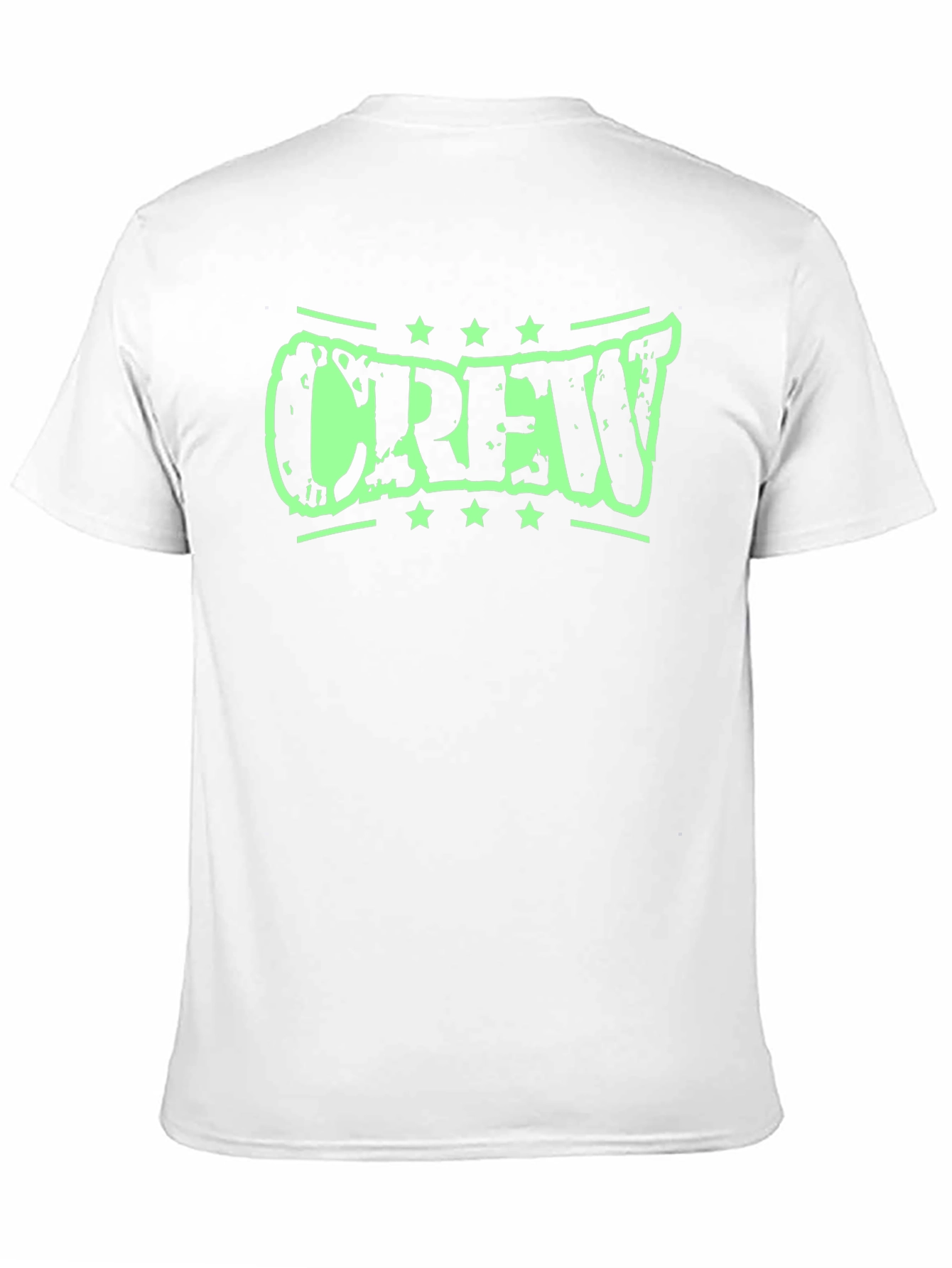 Crew Graphic Tee - Distressed Print Black Shirt