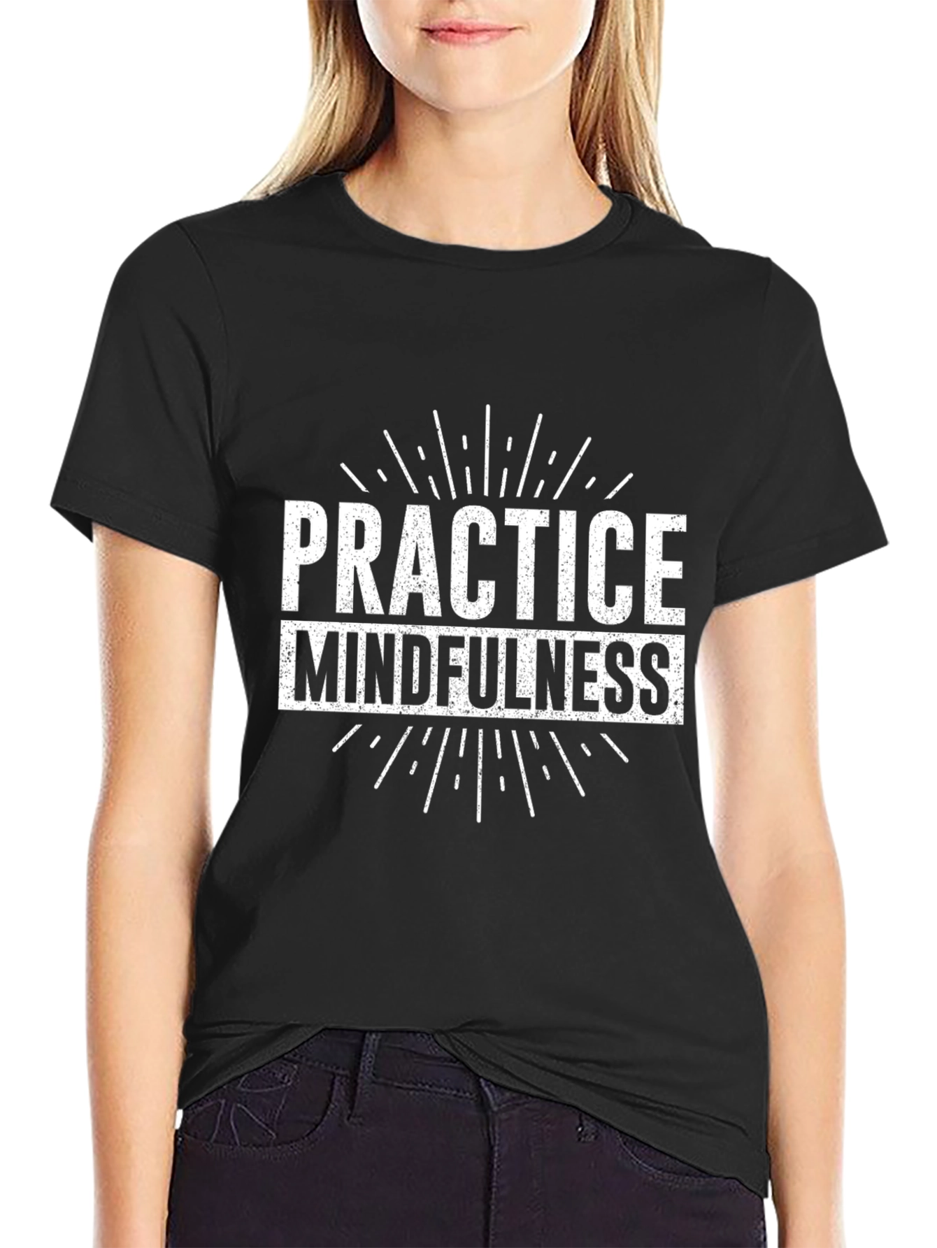 Practice Mindfulness Black Tee