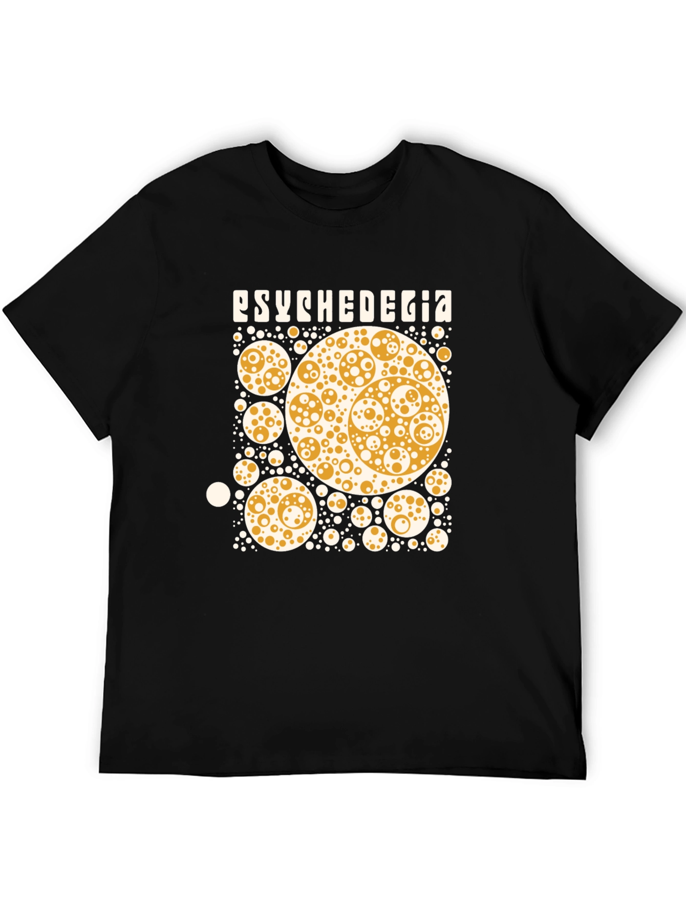 Psychedegia Graphic Tee - Black Cotton Blend T-Shirt