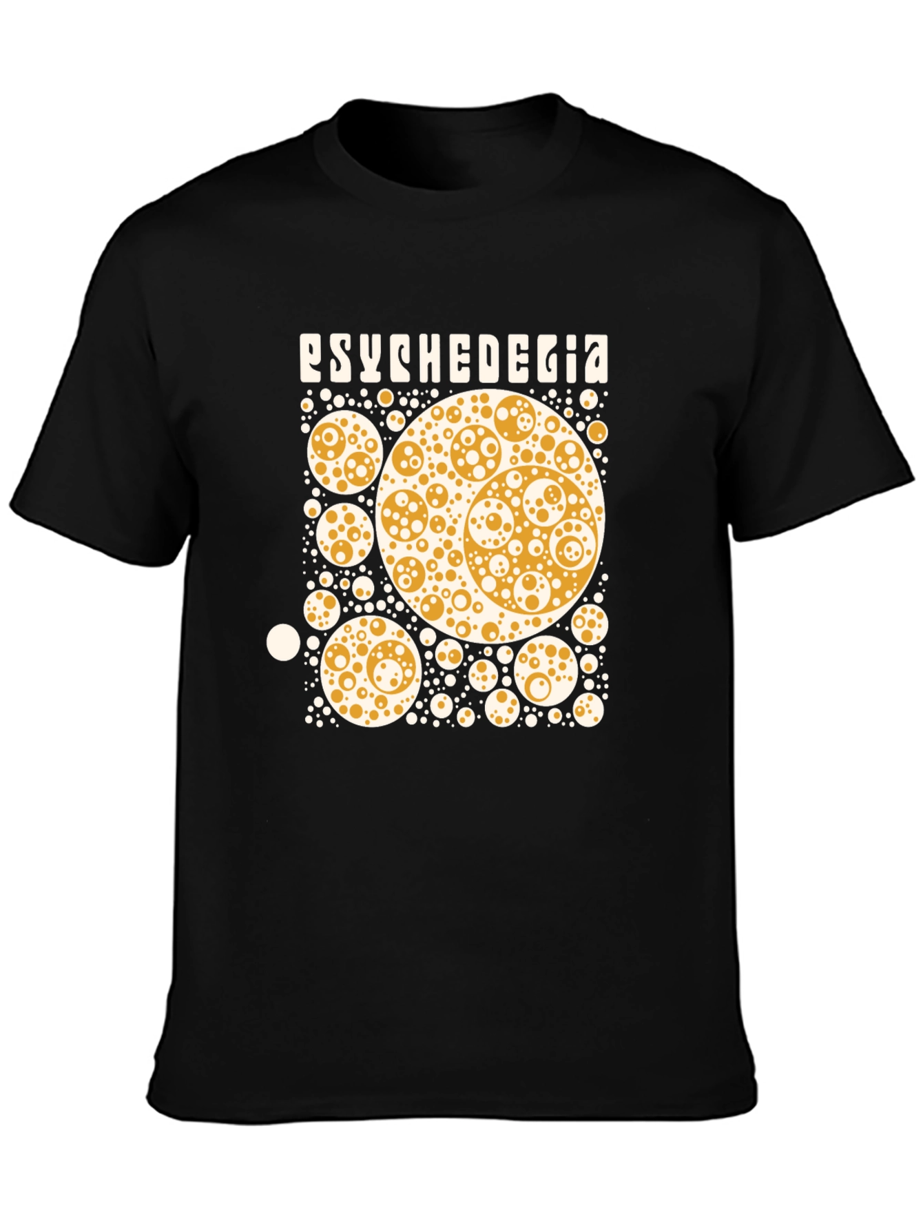Psychedegia Graphic Tee - Black Cotton Blend T-Shirt