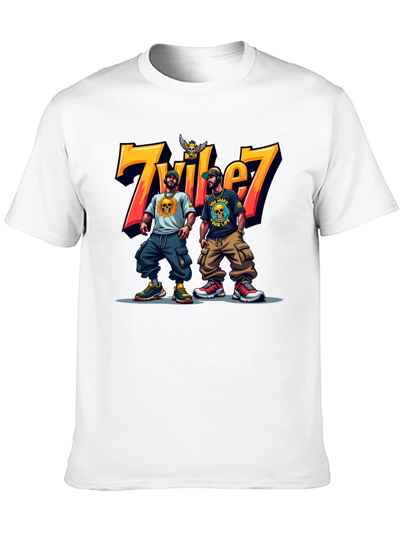 Tribe 7 Graphic Tee - Mens Black T-Shirt