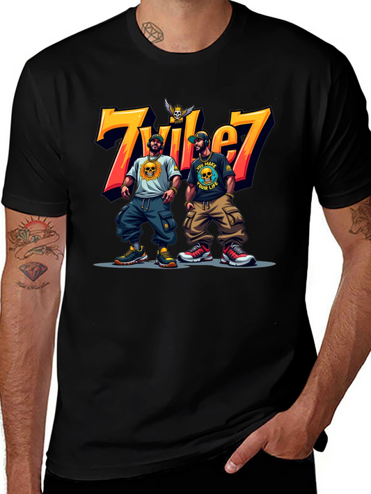 Tribe 7 Graphic Tee - Mens Black T-Shirt