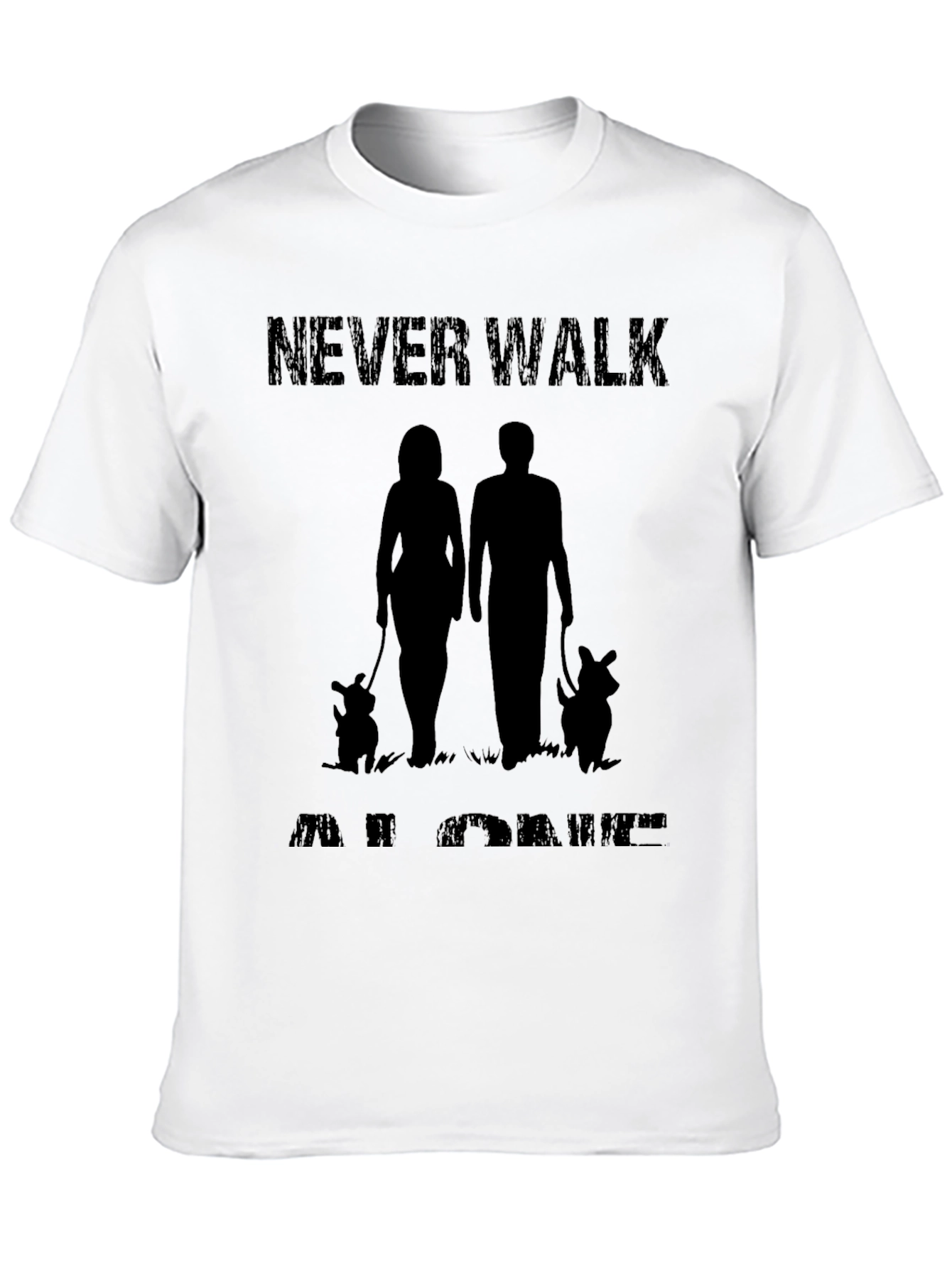 Never Walk Alone Graphic Tee - Dog Lovers Shirt