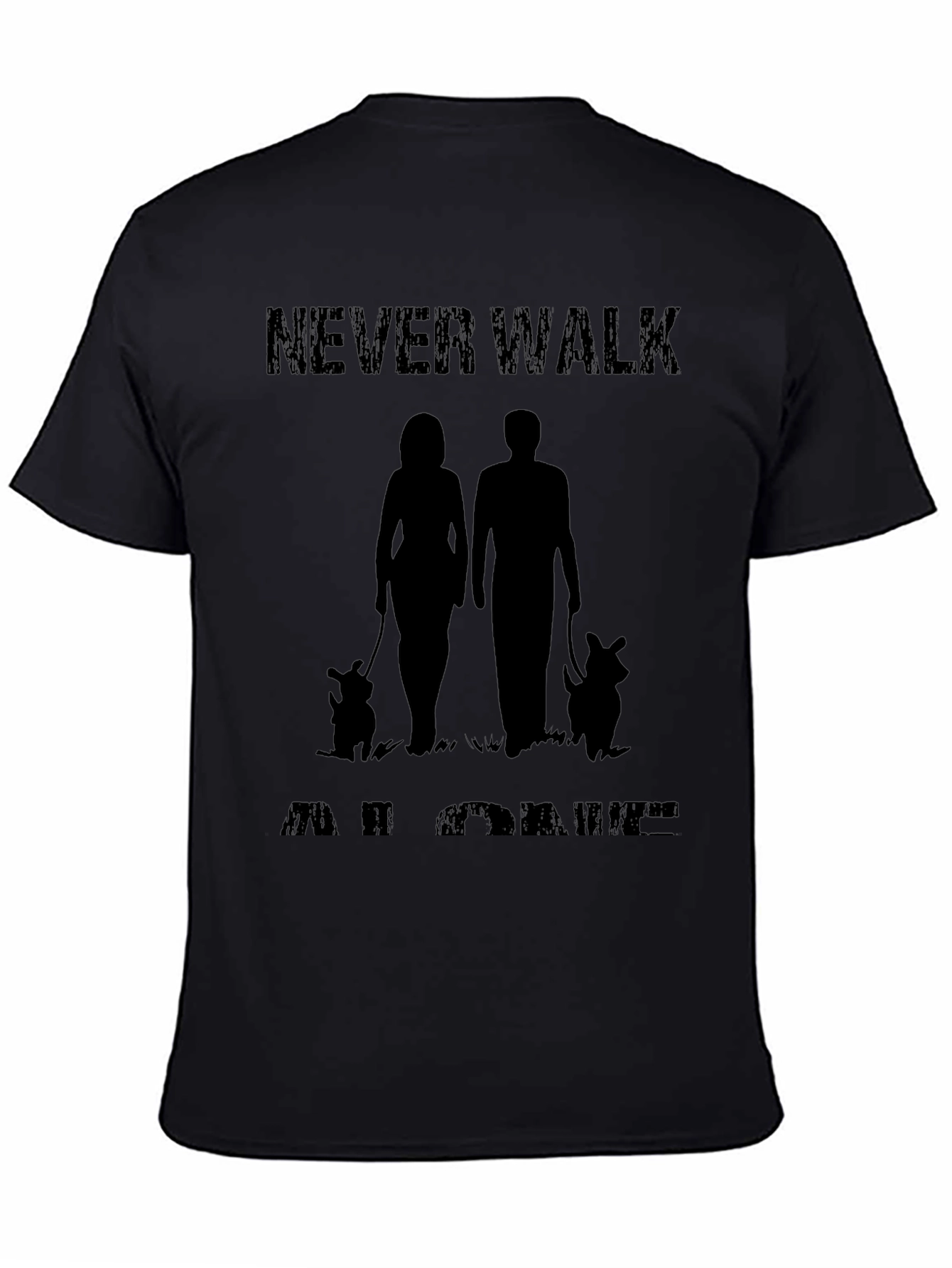Never Walk Alone Graphic Tee - Dog Lovers Shirt