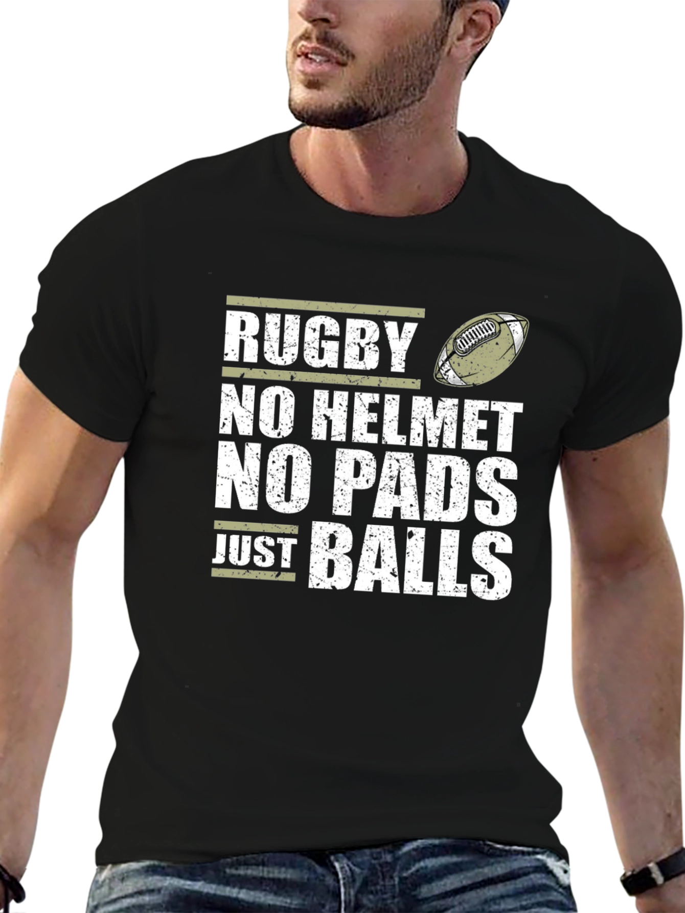 Rugby No Helmet No Pads T-Shirt