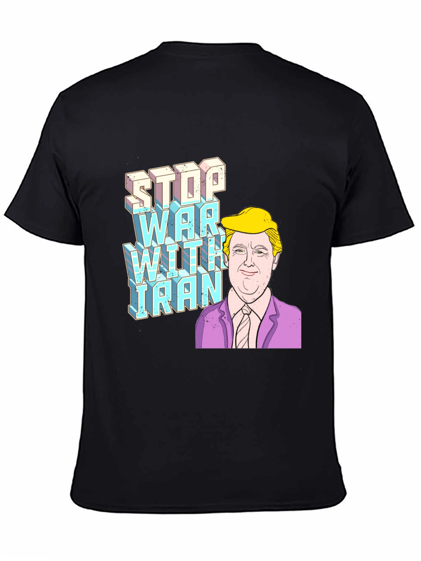Stop War with Iran Trump Graphic T-Shirt