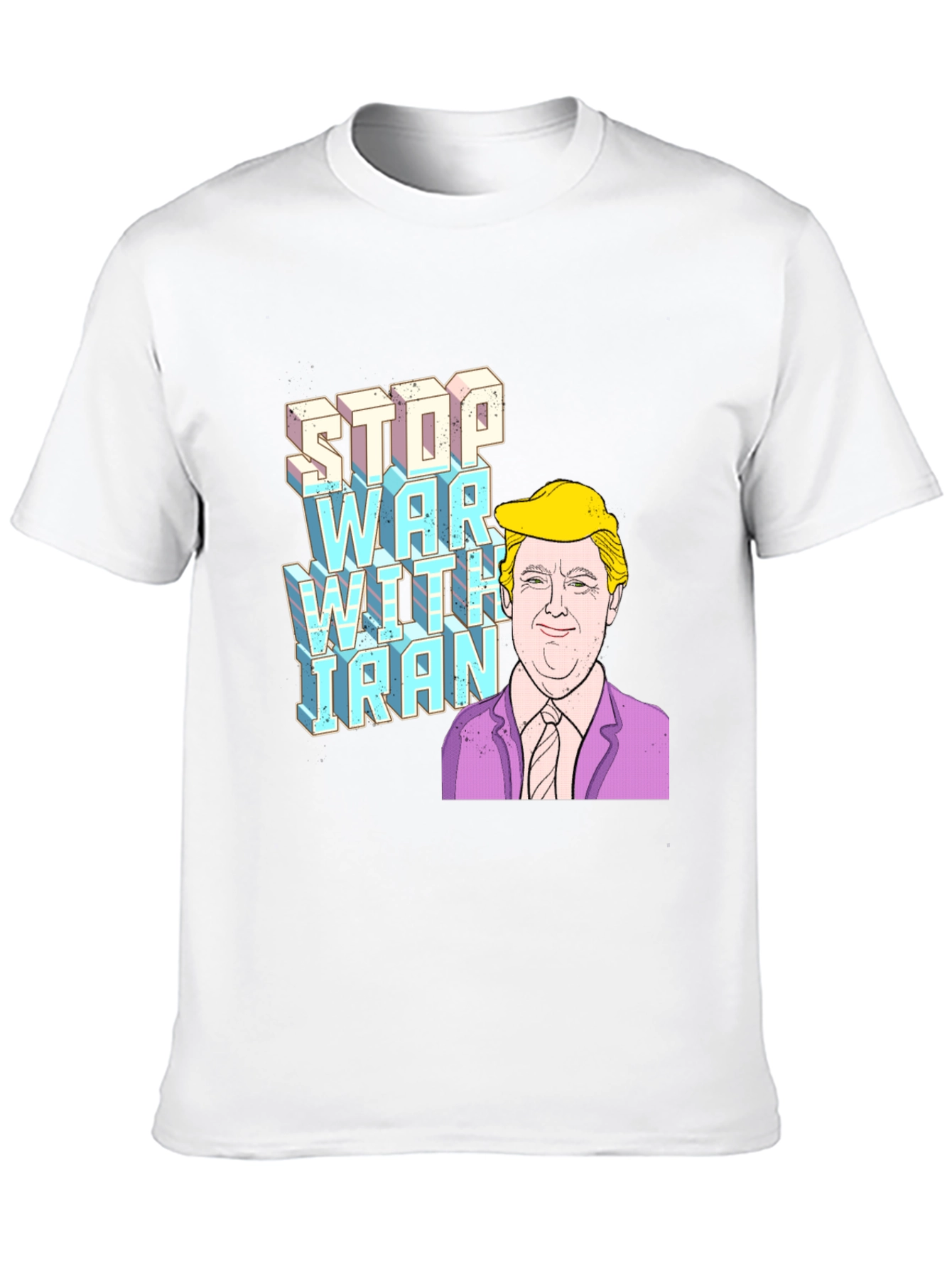 Stop War with Iran Trump Graphic T-Shirt