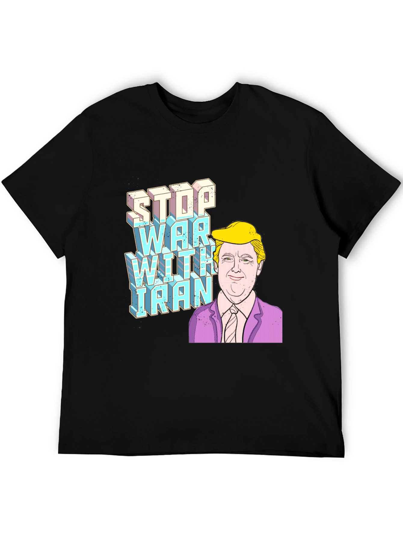 Stop War with Iran Trump Graphic T-Shirt