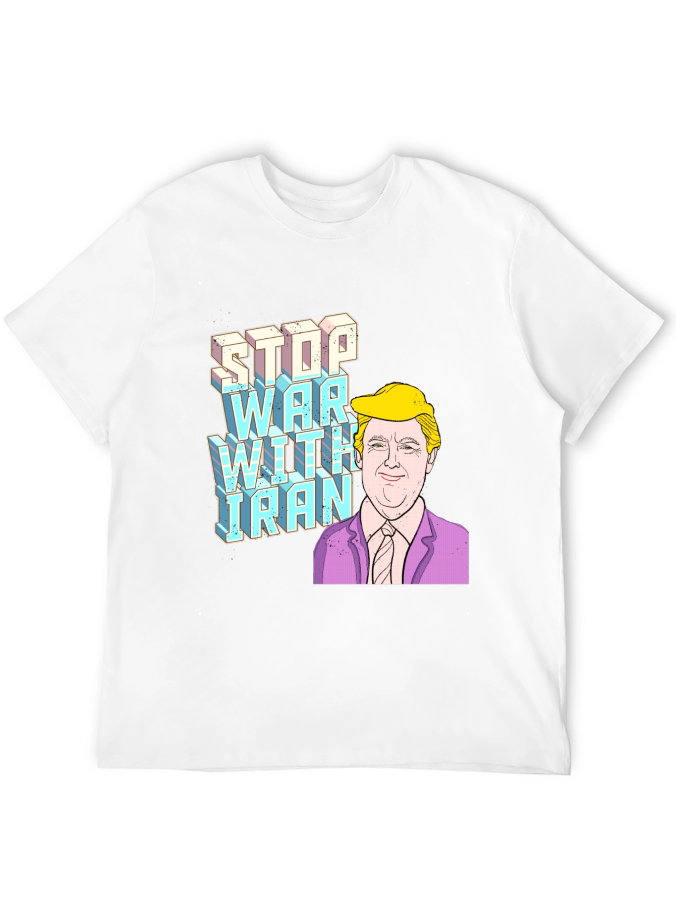 Stop War with Iran Trump Graphic T-Shirt