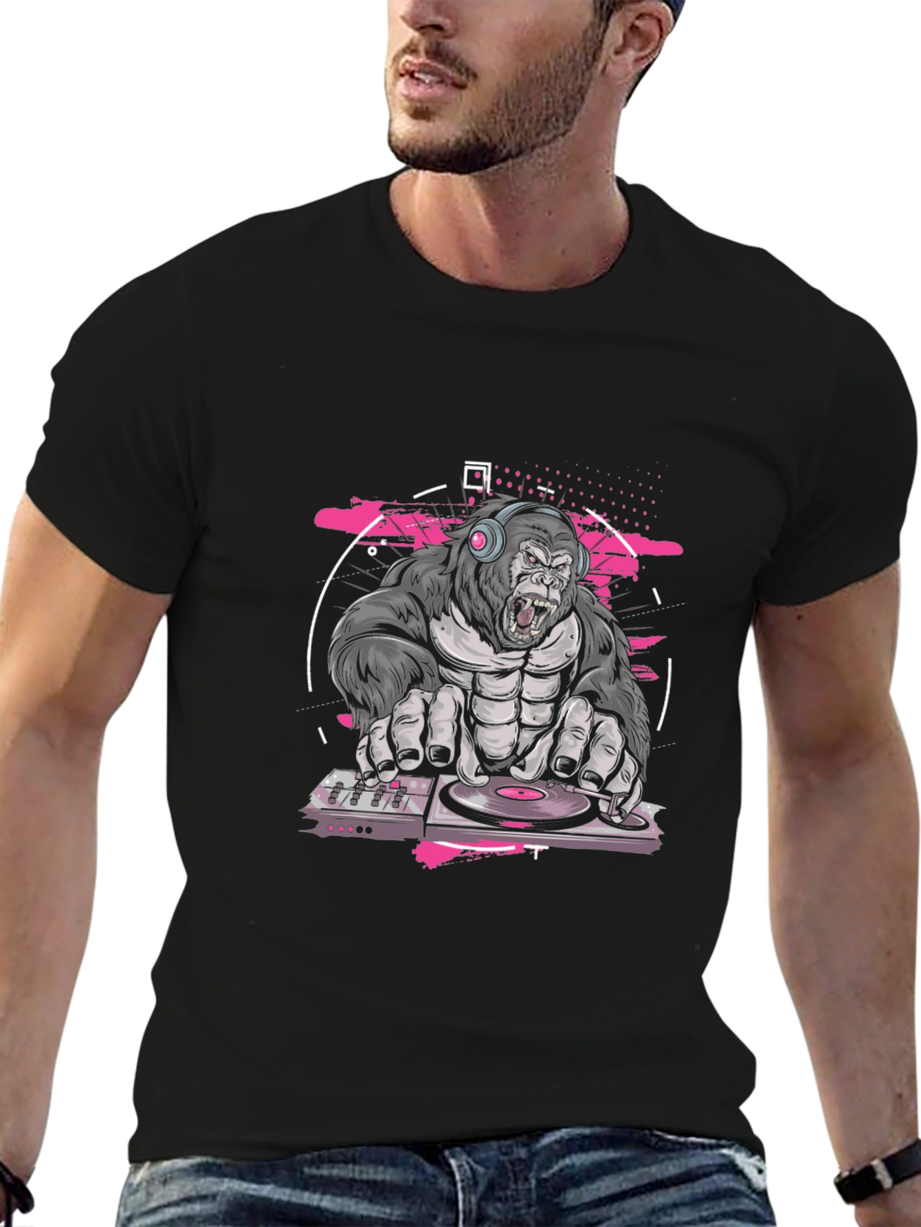 DJ Gorilla Black T-Shirt