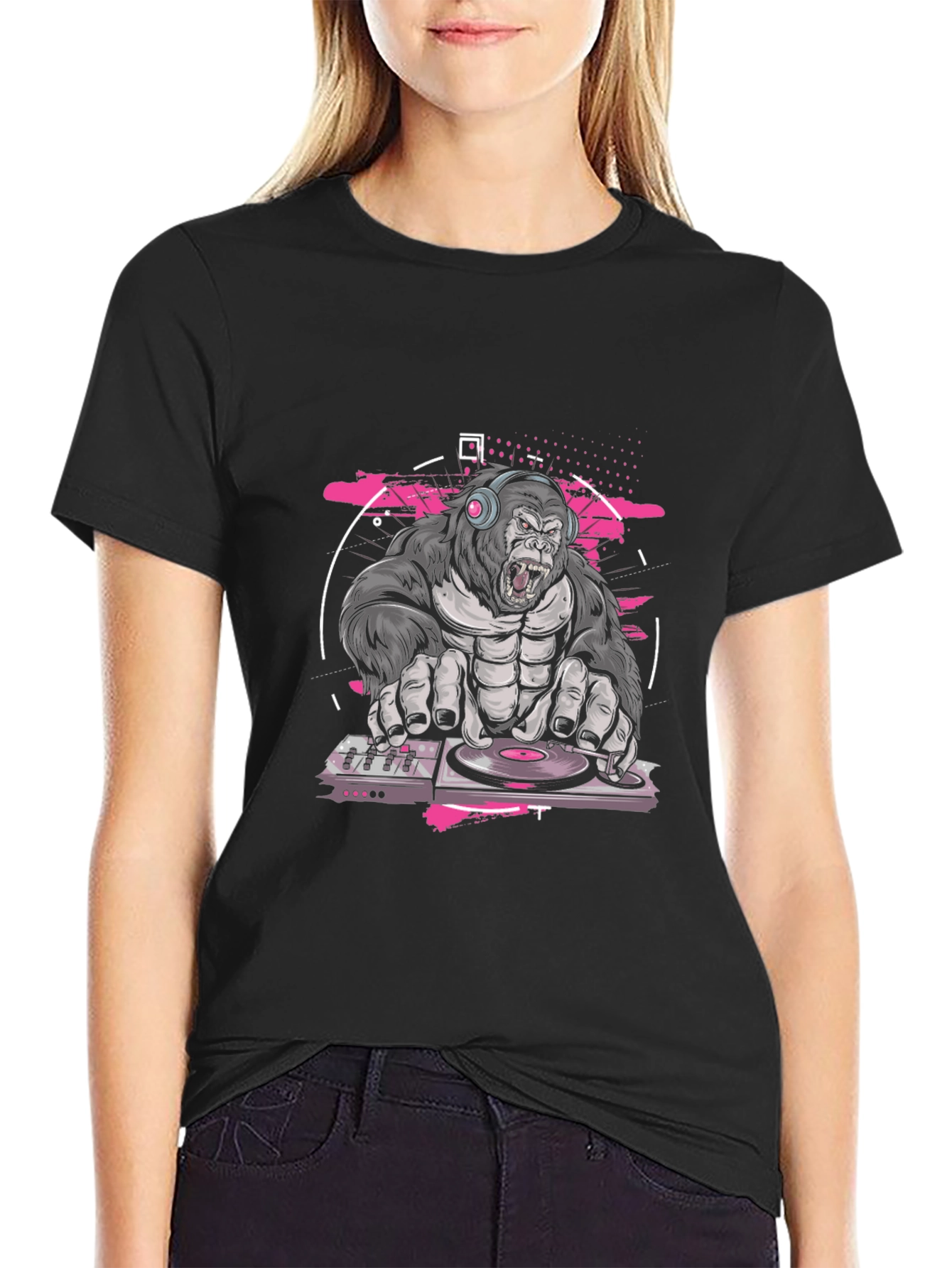 DJ Gorilla Black T-Shirt