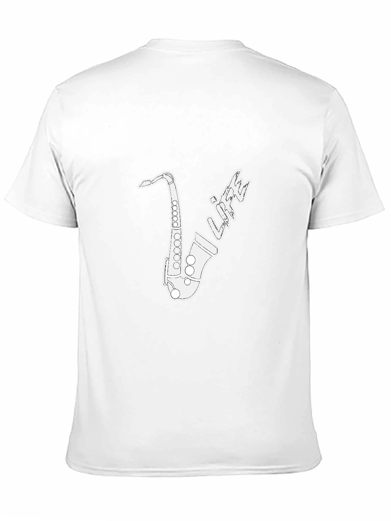 Saxophone Life Graphic Tee - Black Casual T-Shirt