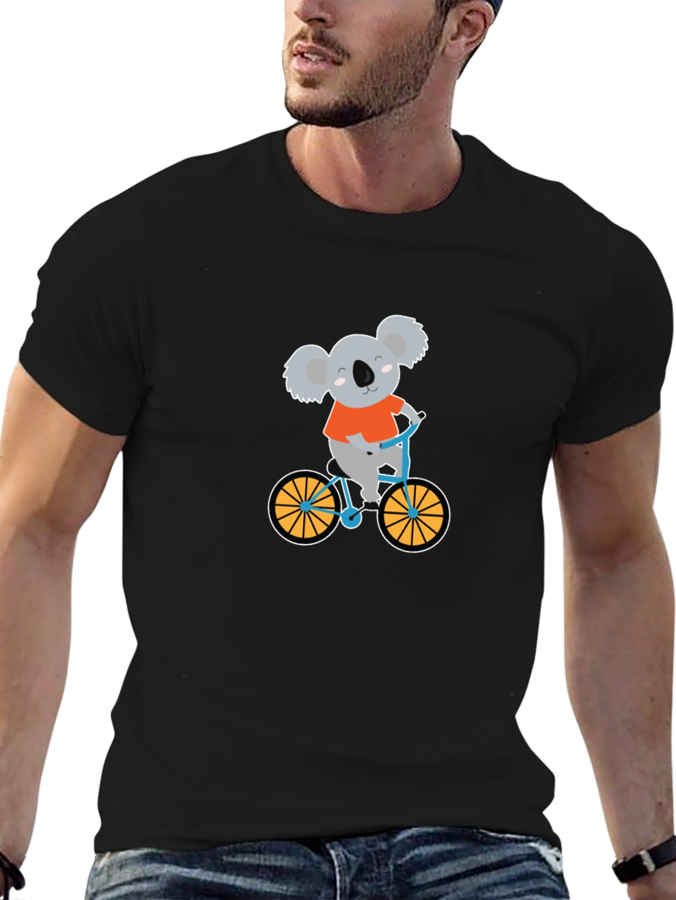 Koala Bear on Bike Graphic T-Shirt