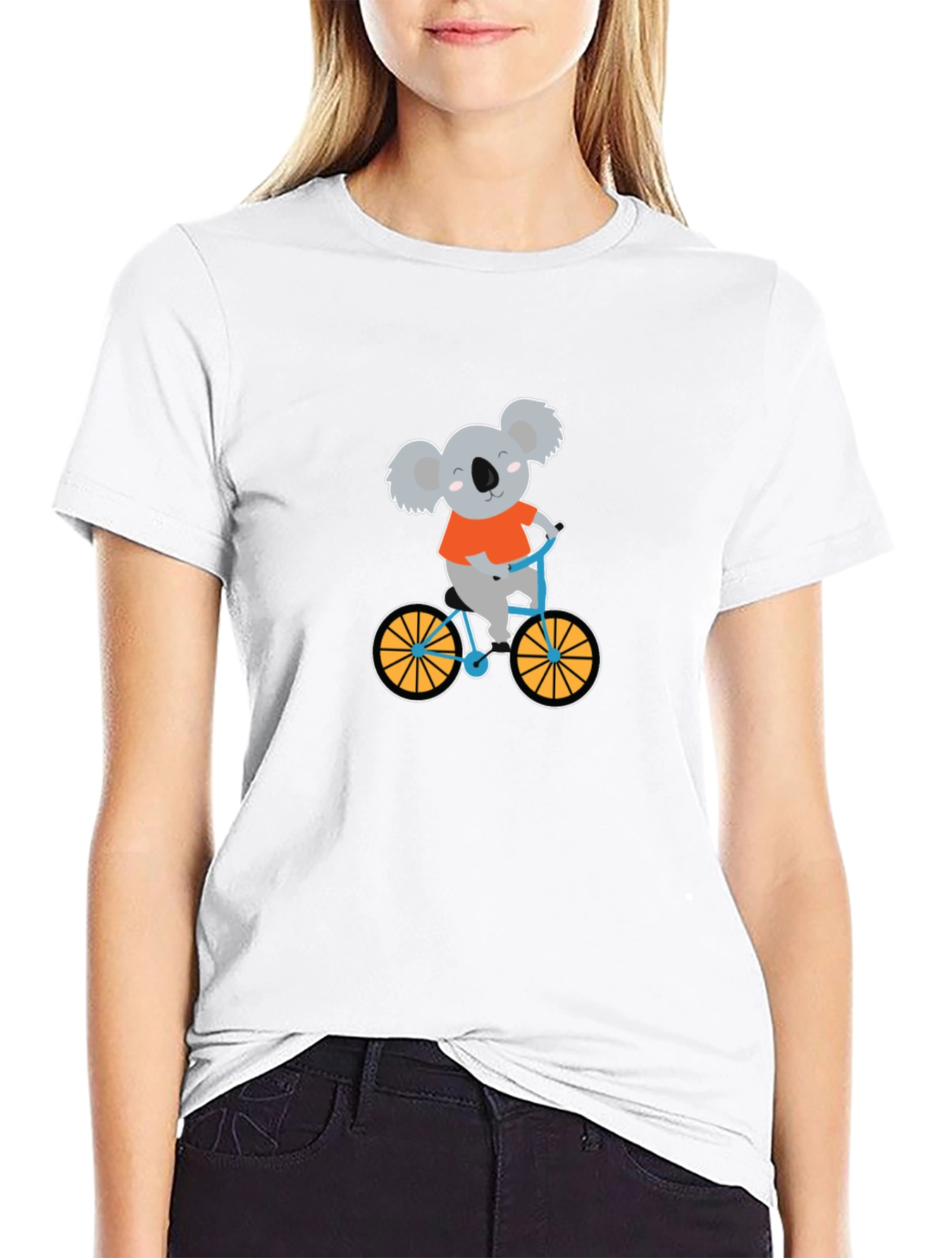 Koala Bear on Bike Graphic T-Shirt