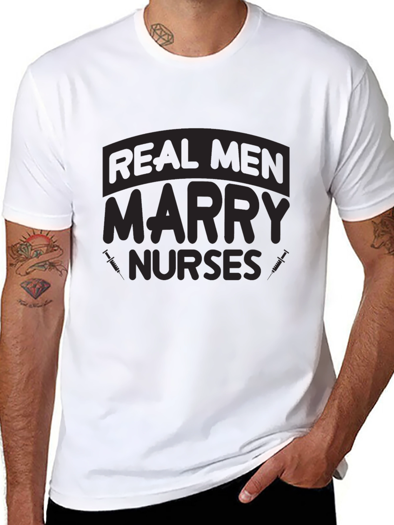 Real Men Marry Nurses Graphic T-Shirt