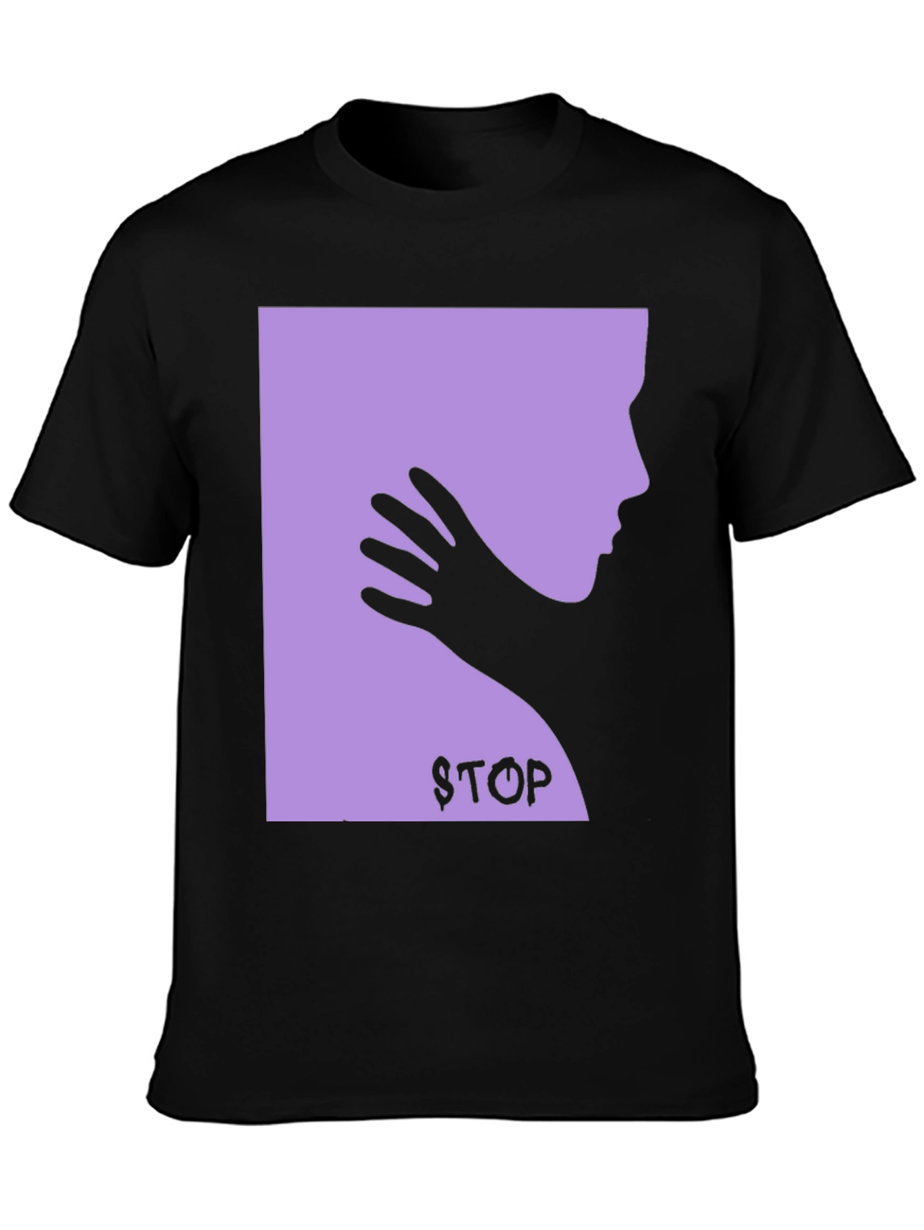 Protest T-Shirt: Stop Violence - Black Cotton Tee