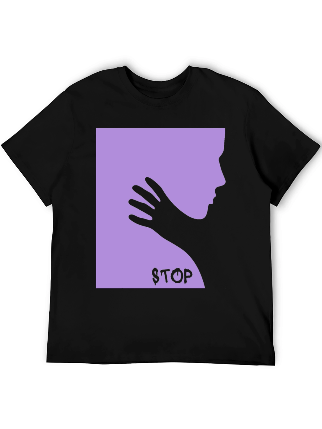 Protest T-Shirt: Stop Violence - Black Cotton Tee