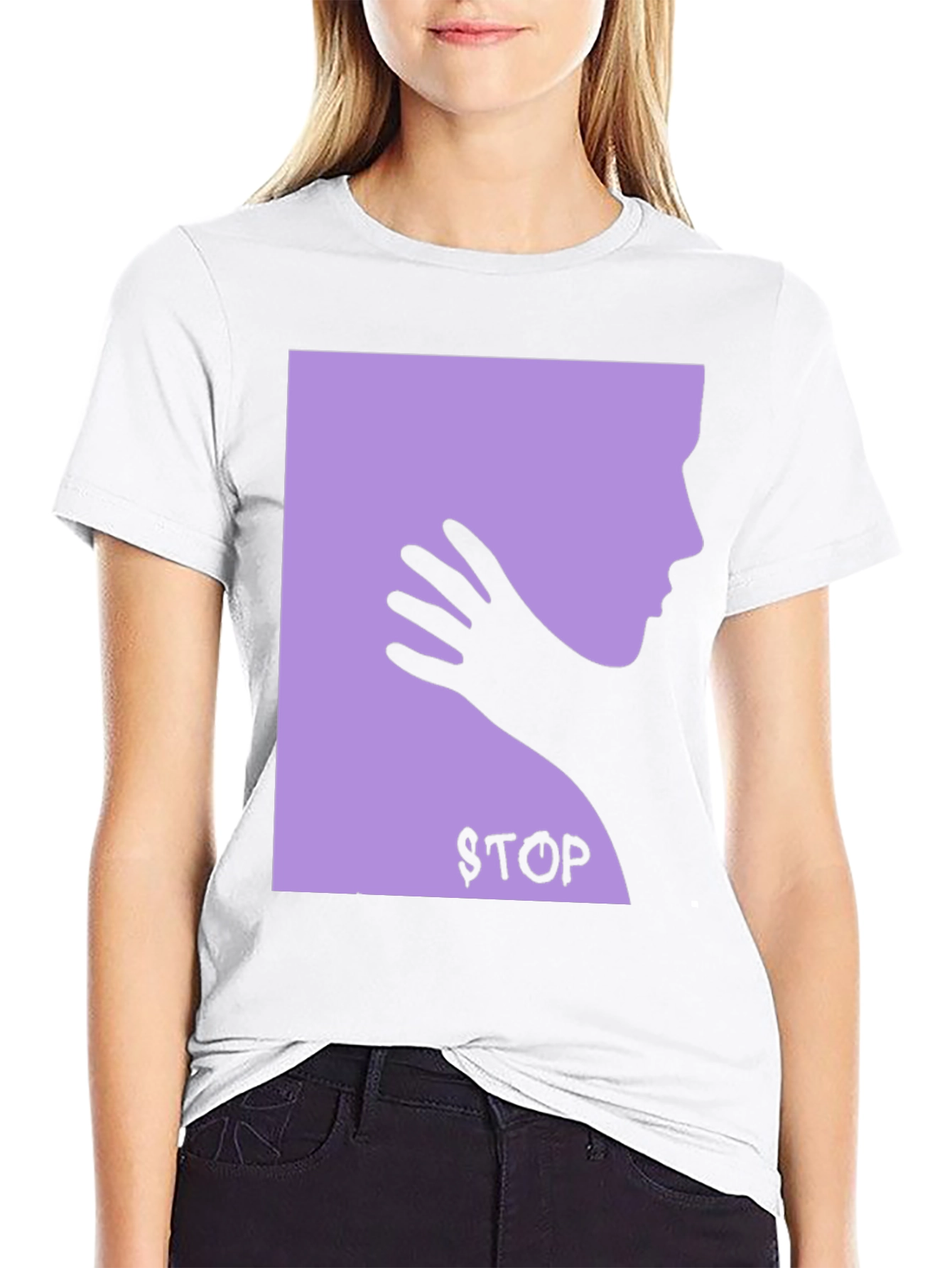 Protest T-Shirt: Stop Violence - Black Cotton Tee