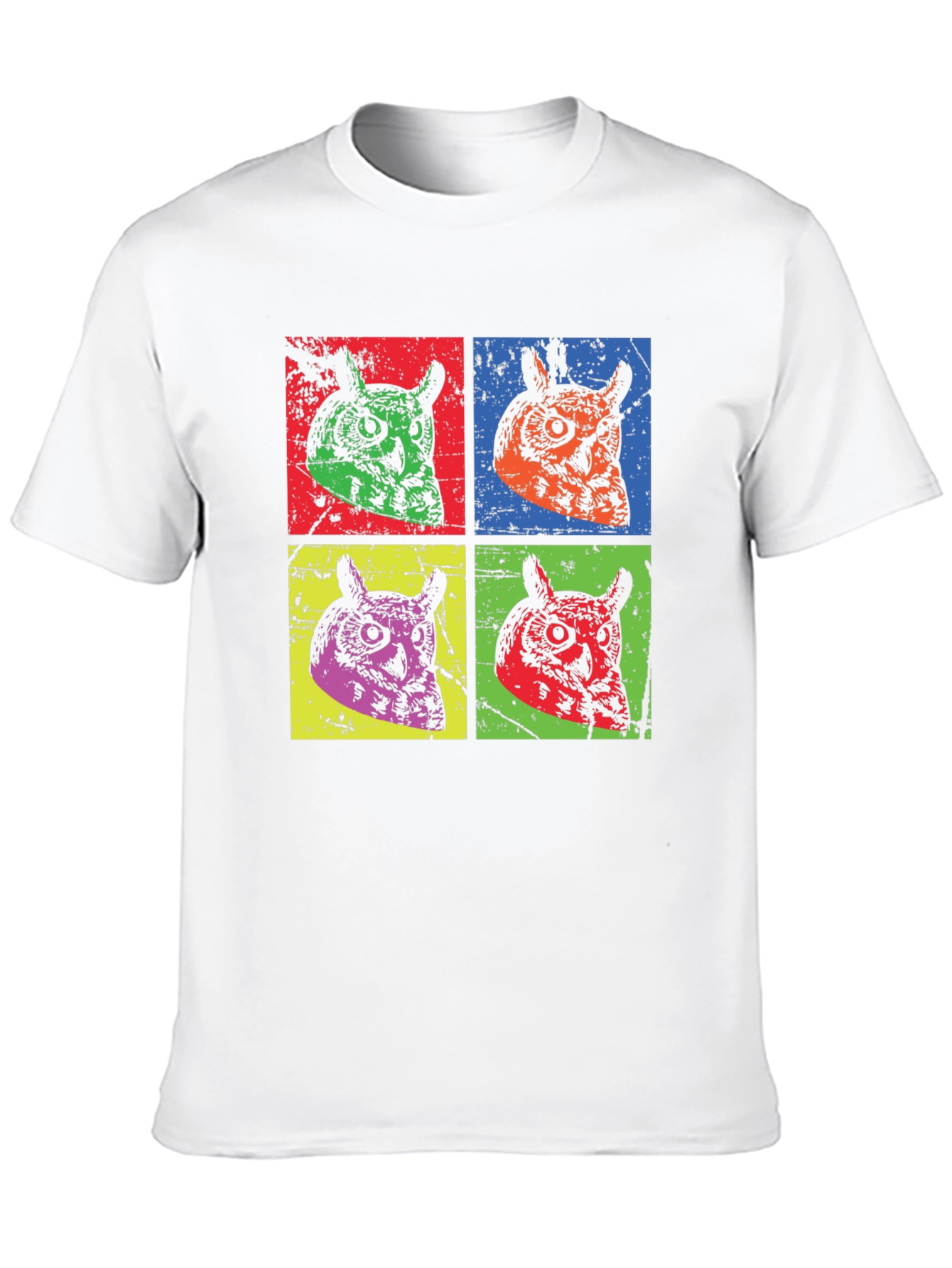 Pop Art Owl Graphic Tee - Quirky Style