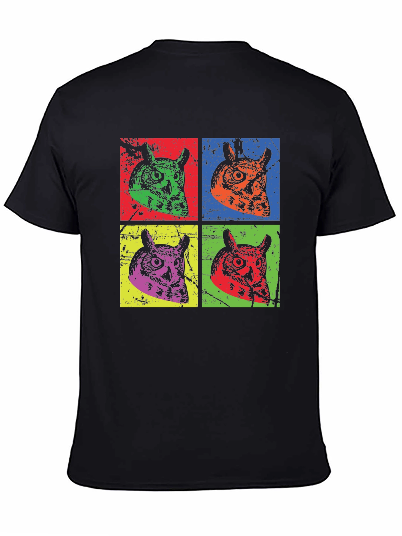 Pop Art Owl Graphic Tee - Quirky Style