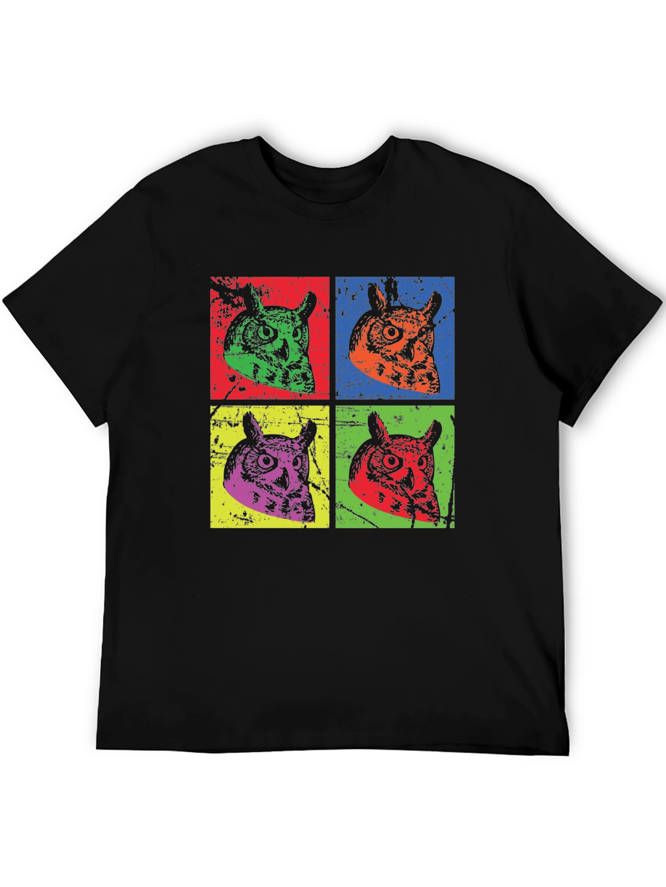 Pop Art Owl Graphic Tee - Quirky Style
