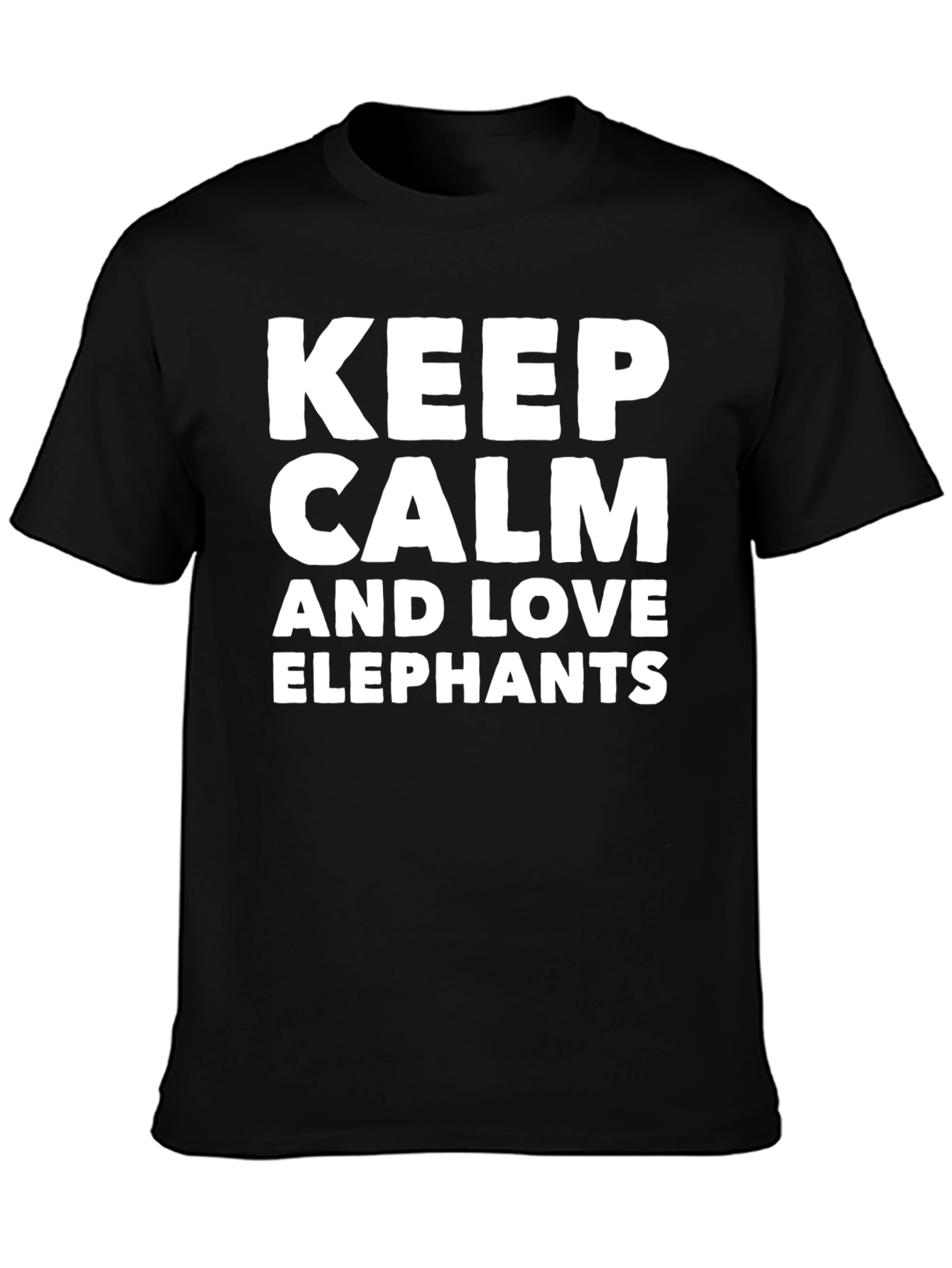 Keep Calm & Love Elephants Graphic T-Shirt