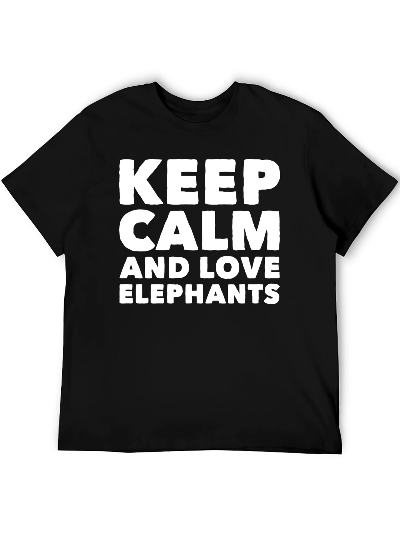 Keep Calm & Love Elephants Graphic T-Shirt