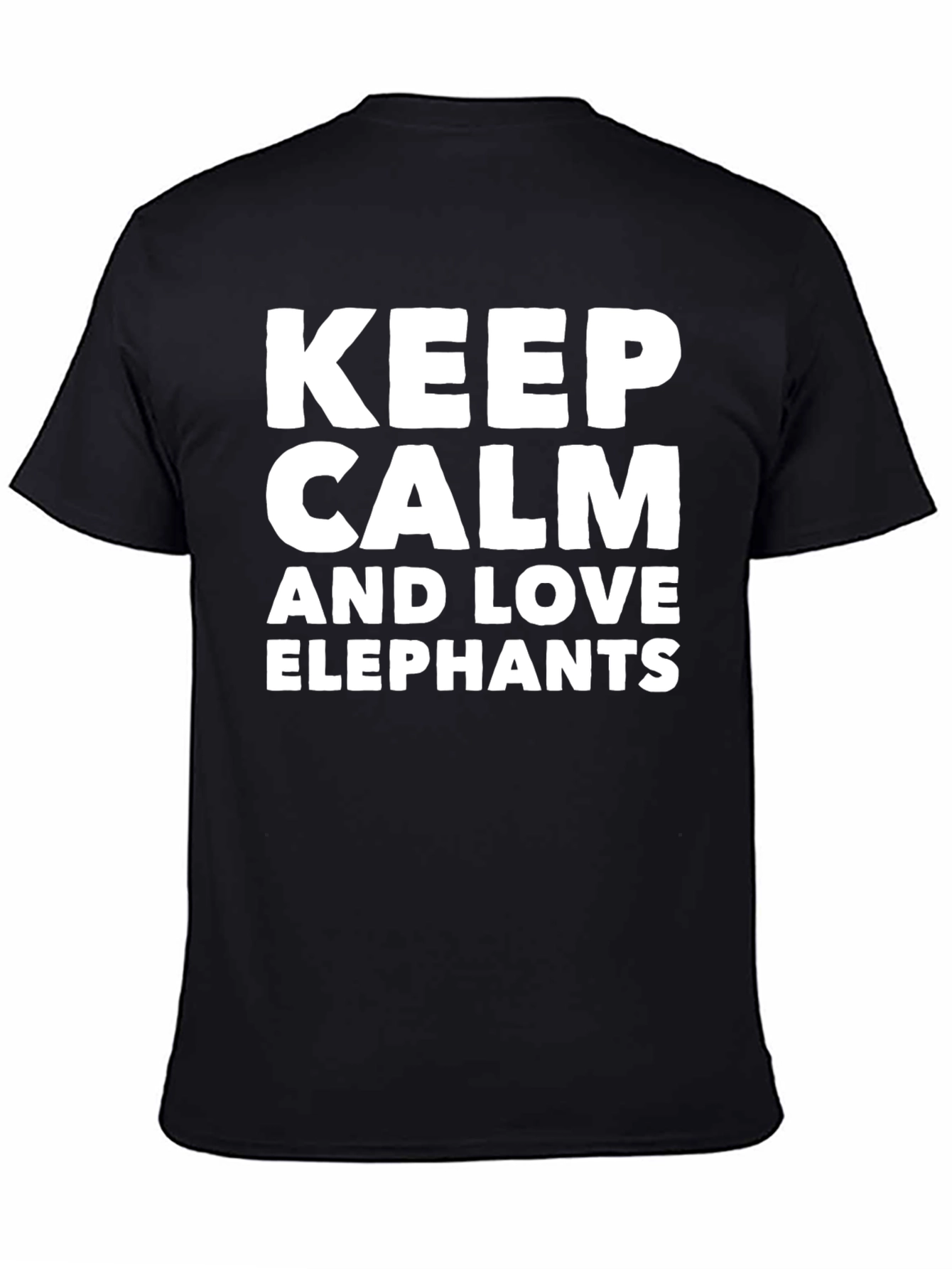 Keep Calm & Love Elephants Graphic T-Shirt