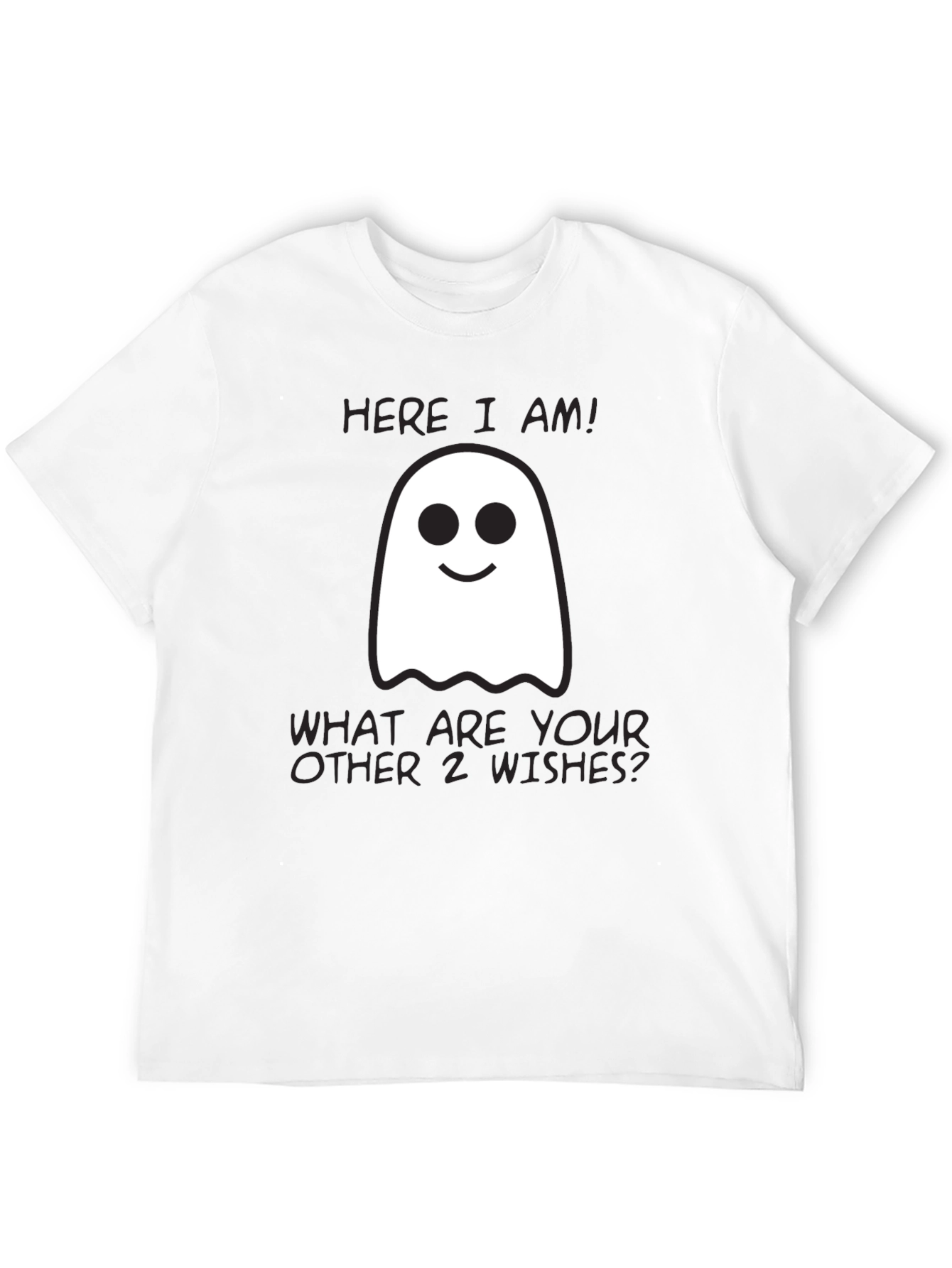 Funny Ghost T-Shirt: Three Wishes Halloween Tee