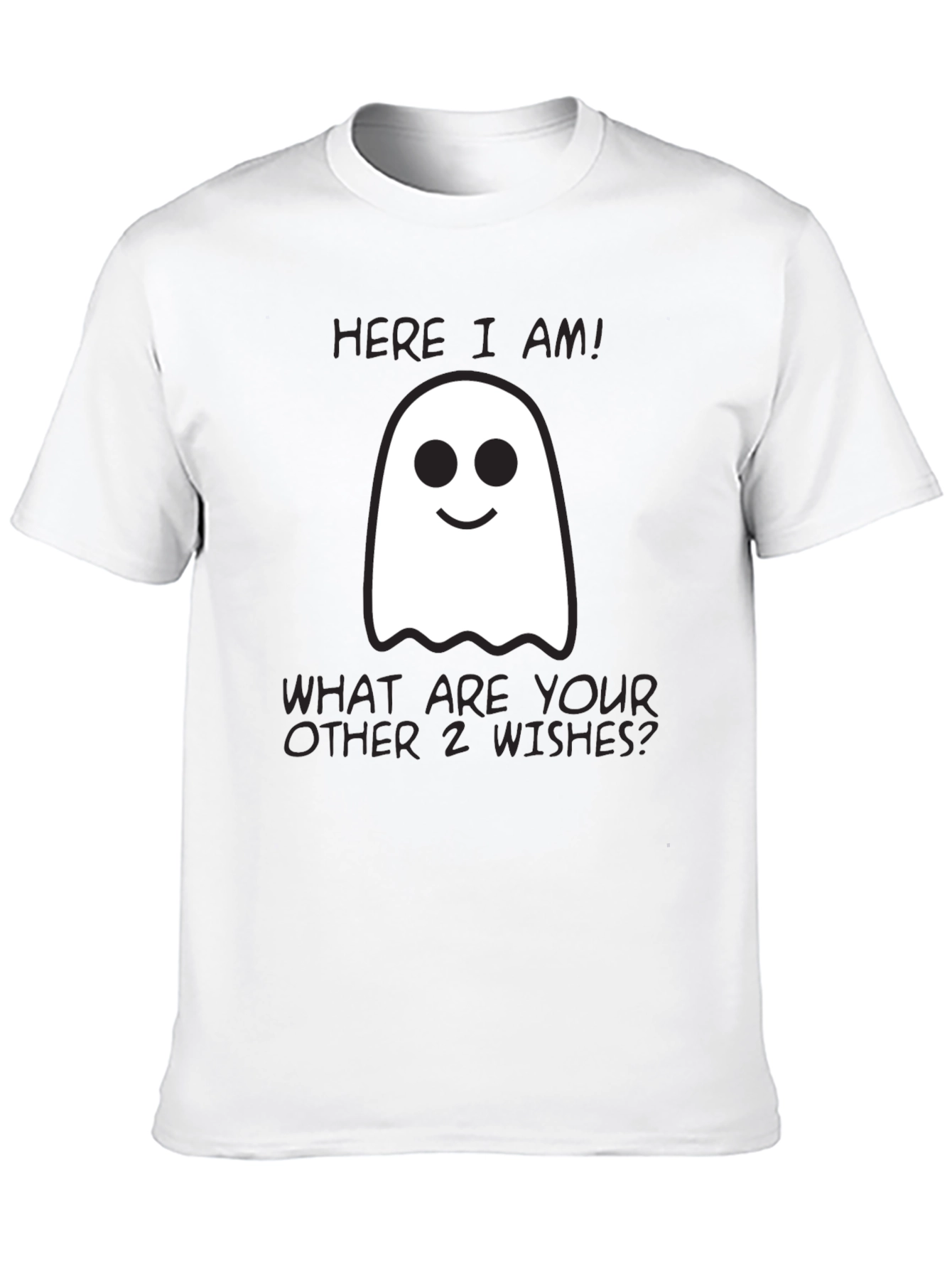 Funny Ghost T-Shirt: Three Wishes Halloween Tee