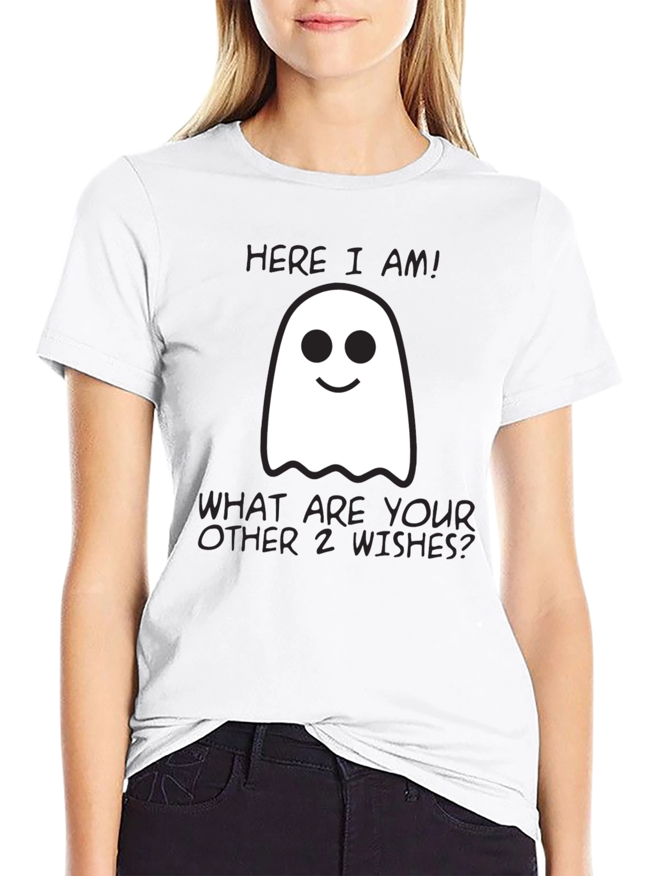 Funny Ghost T-Shirt: Three Wishes Halloween Tee