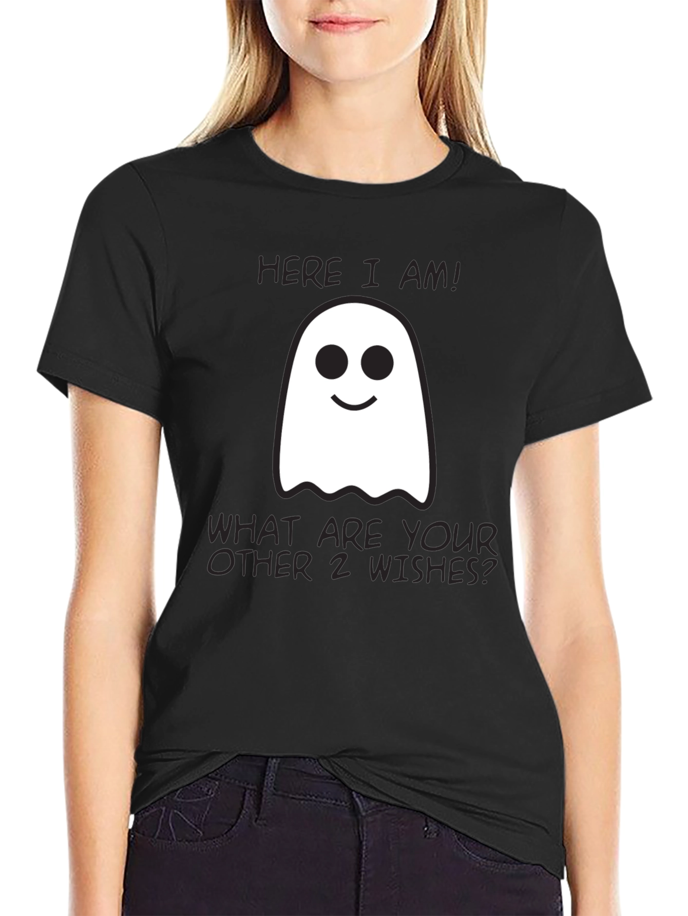 Funny Ghost T-Shirt: Three Wishes Halloween Tee