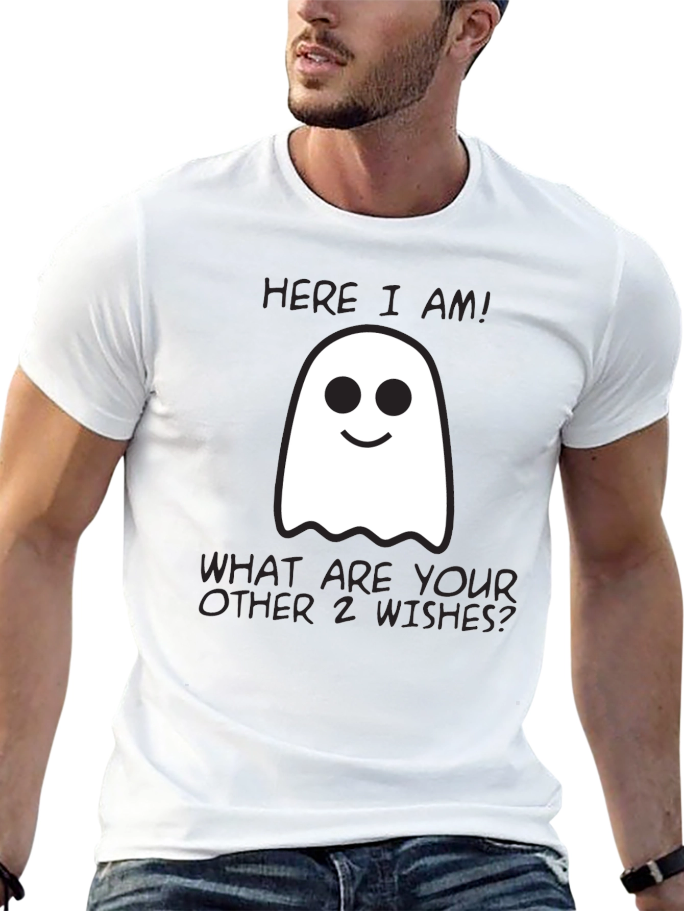Funny Ghost T-Shirt: Three Wishes Halloween Tee