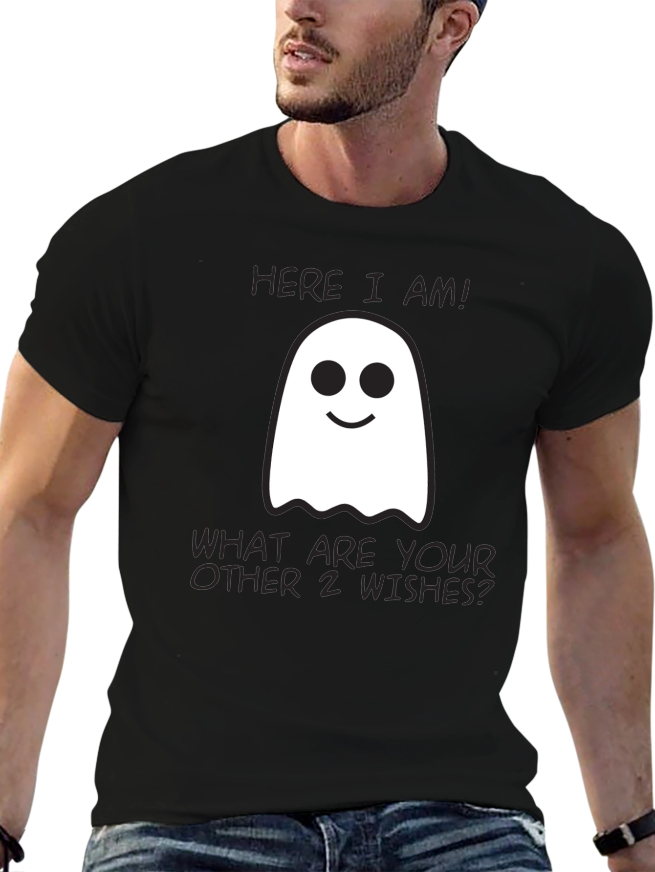 Funny Ghost T-Shirt: Three Wishes Halloween Tee
