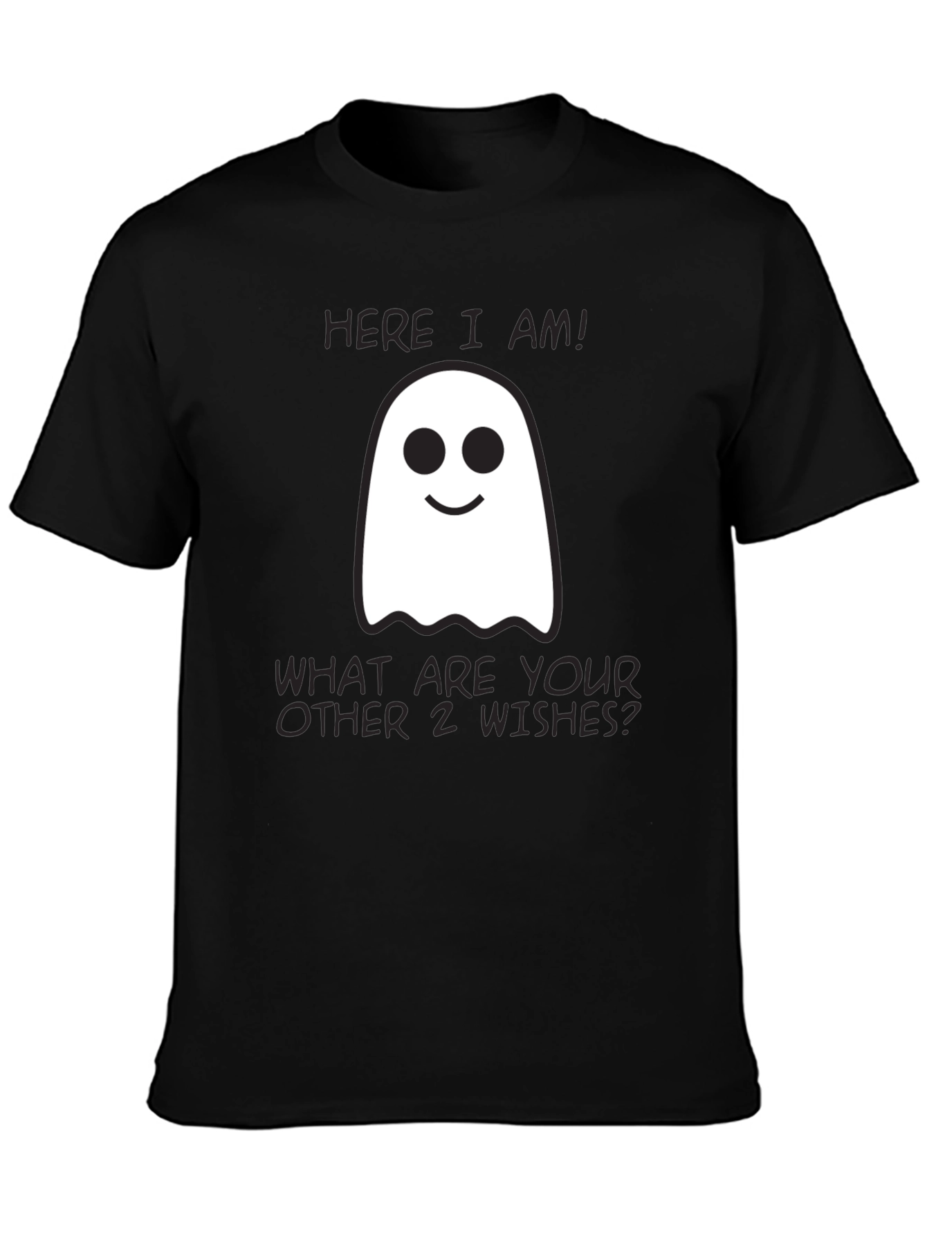 Funny Ghost T-Shirt: Three Wishes Halloween Tee