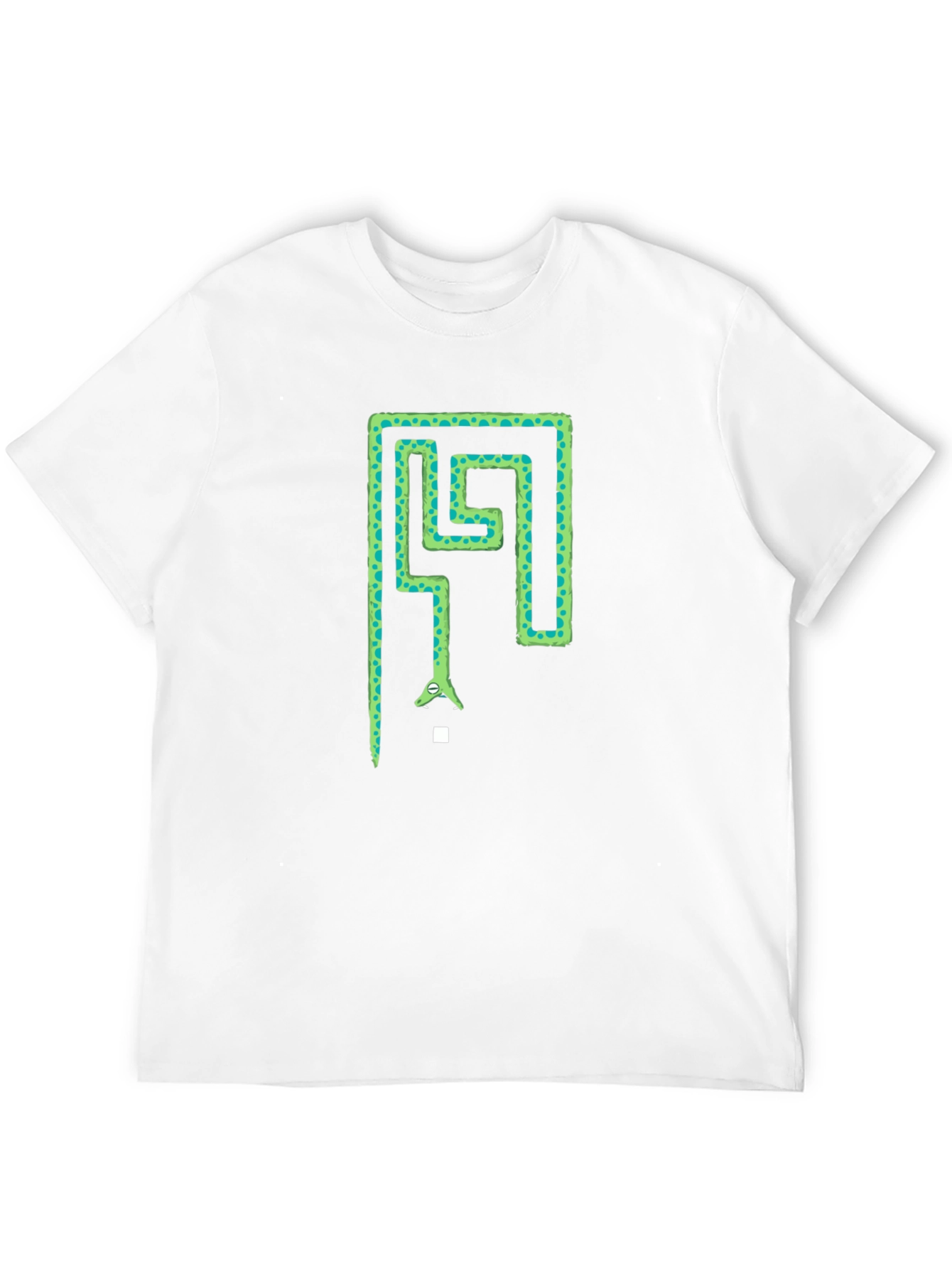 Snake Maze Graphic Tee - Black Cotton T-Shirt