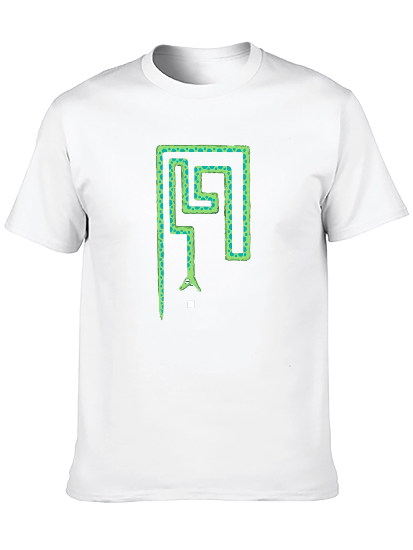 Snake Maze Graphic Tee - Black Cotton T-Shirt