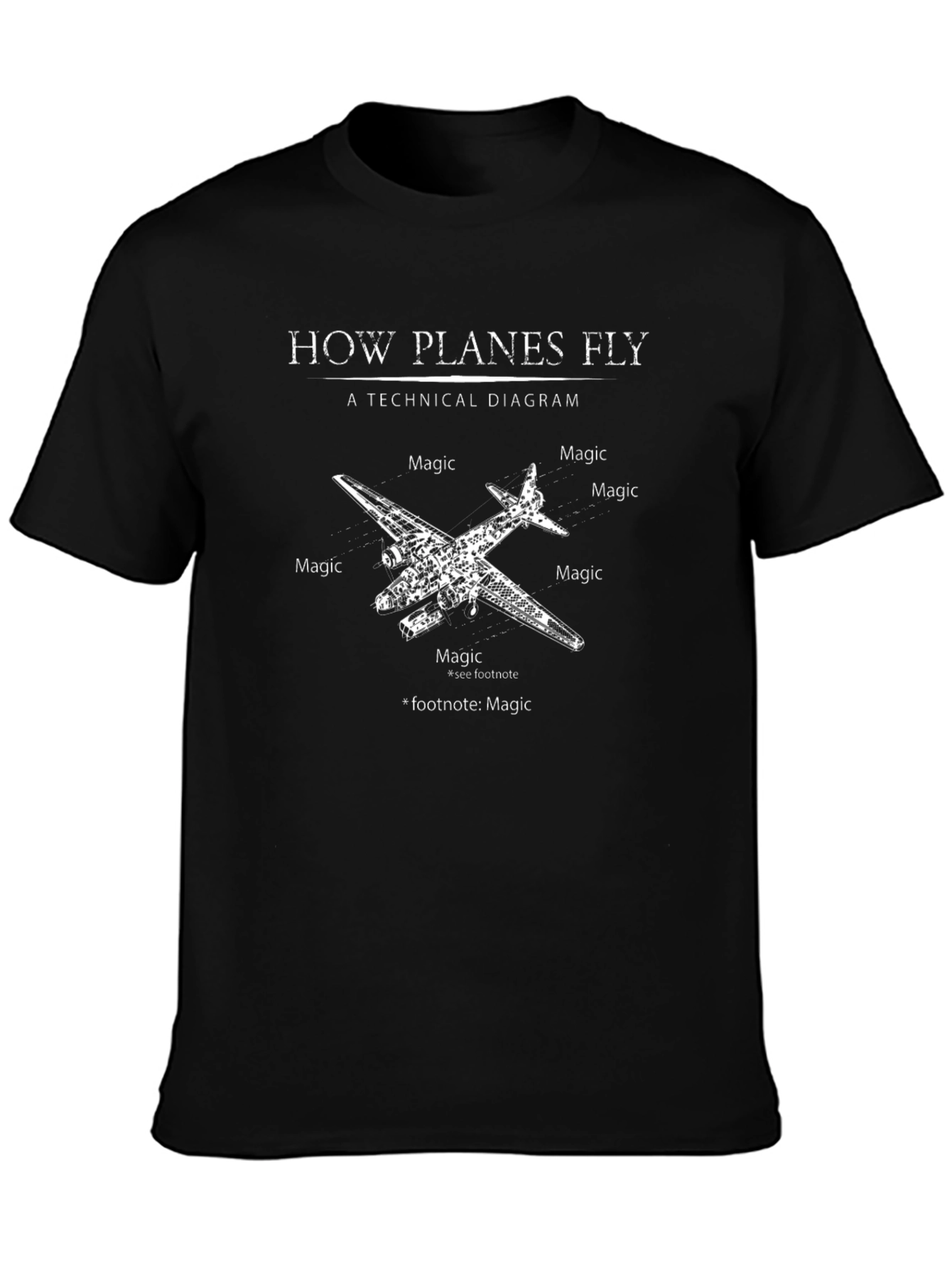 How Planes Fly Magic Diagram T-Shirt