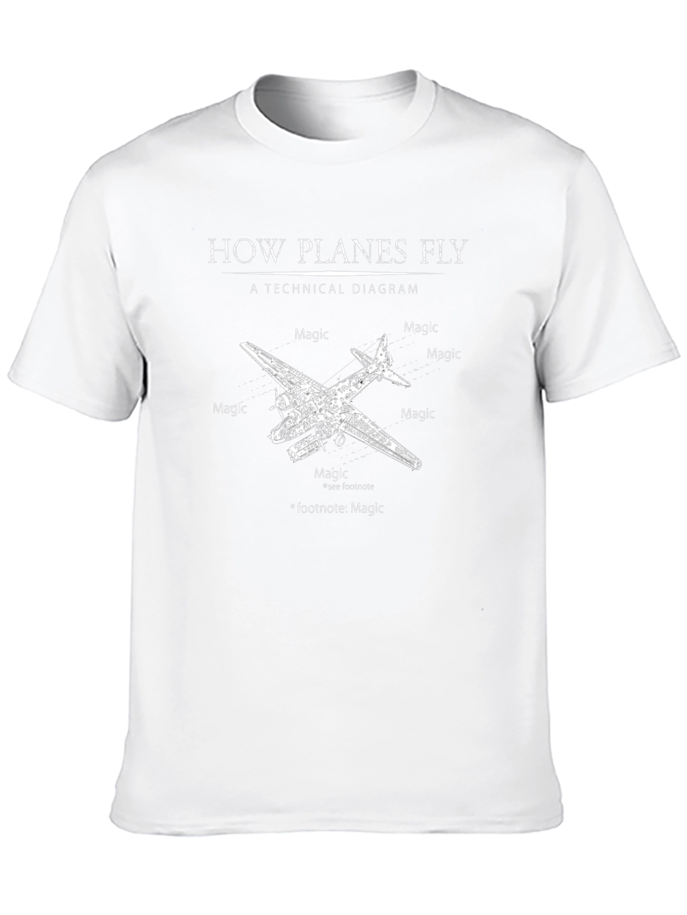 How Planes Fly Magic Diagram T-Shirt