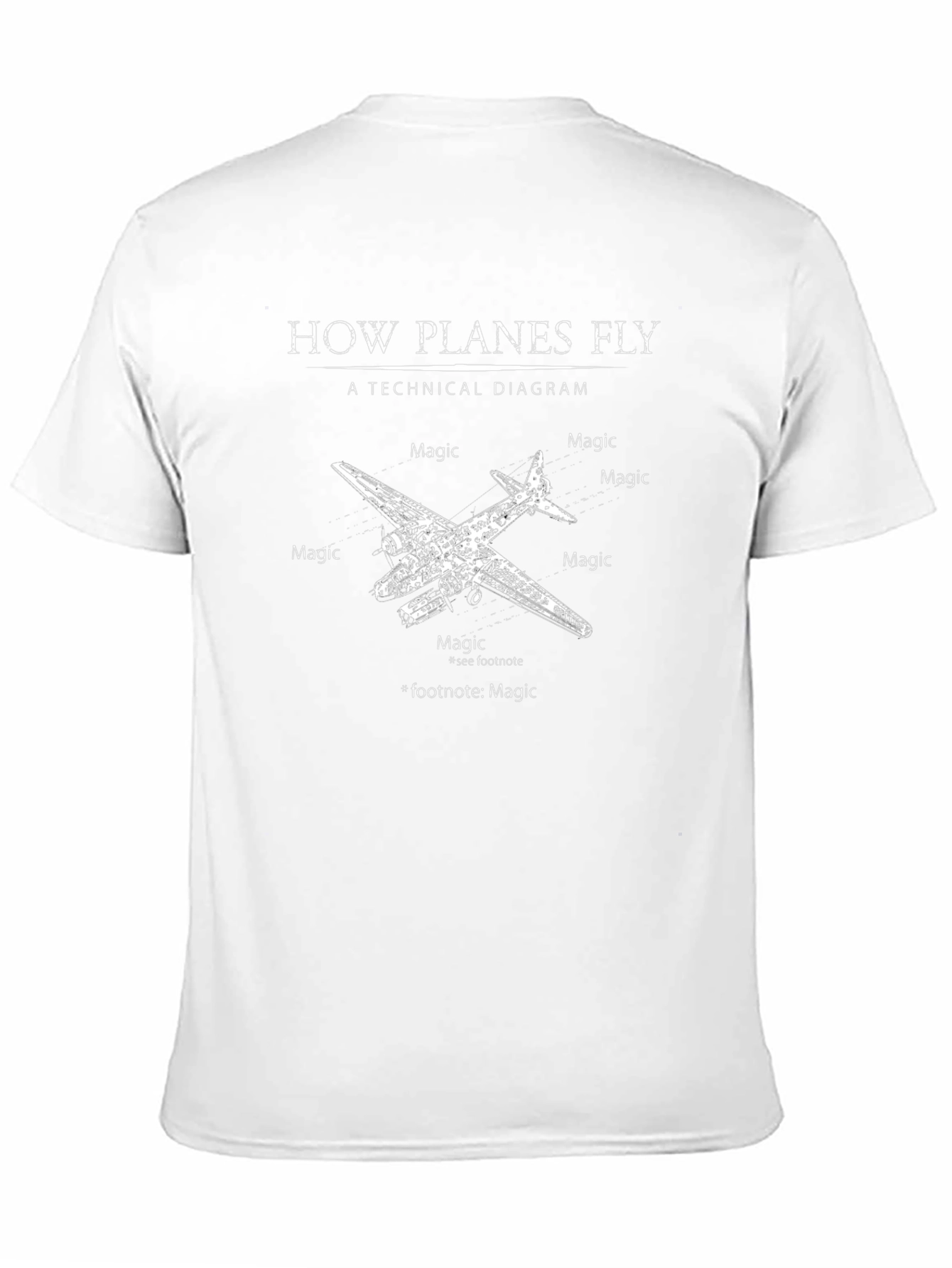 How Planes Fly Magic Diagram T-Shirt