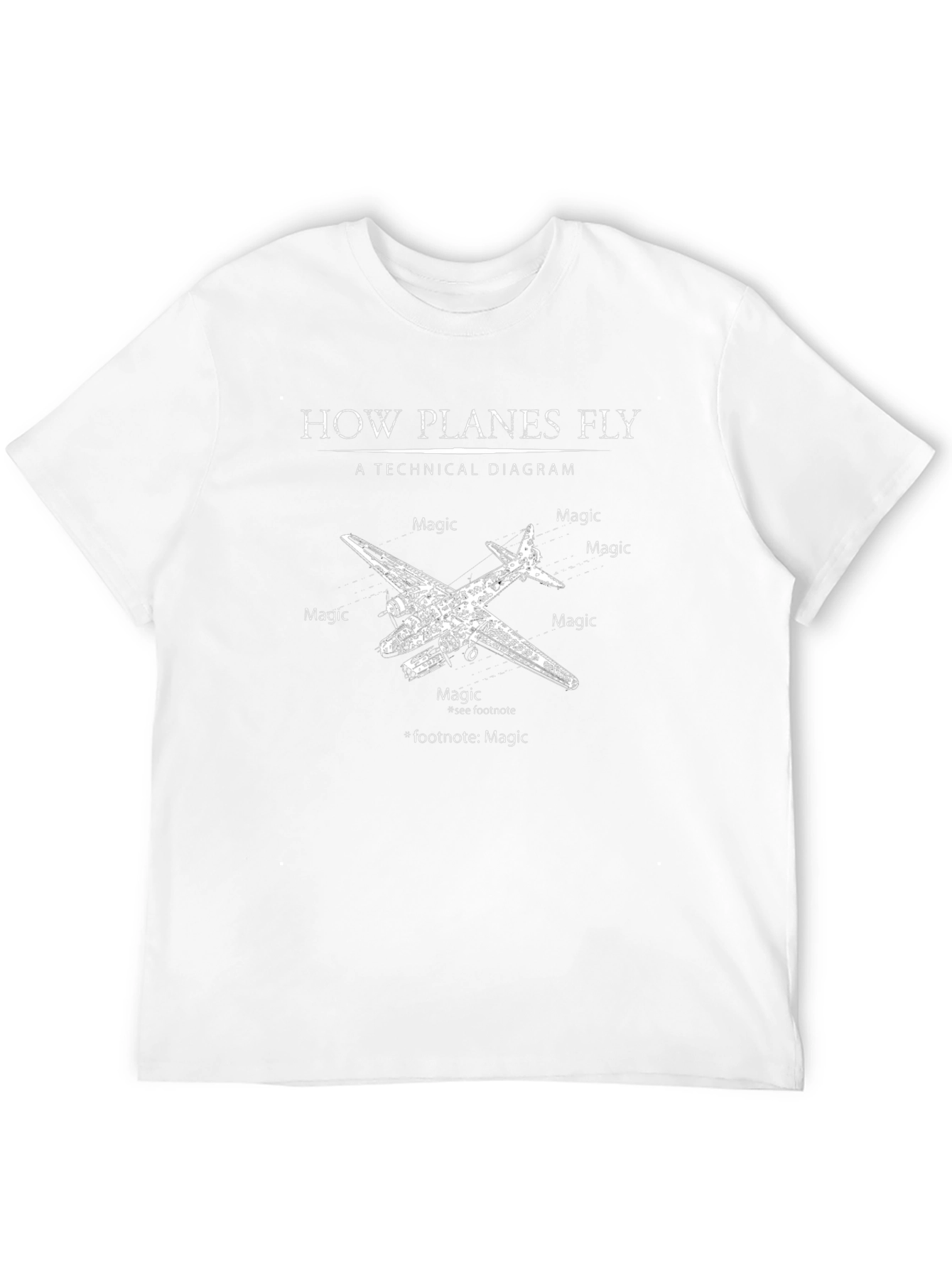 How Planes Fly Magic Diagram T-Shirt