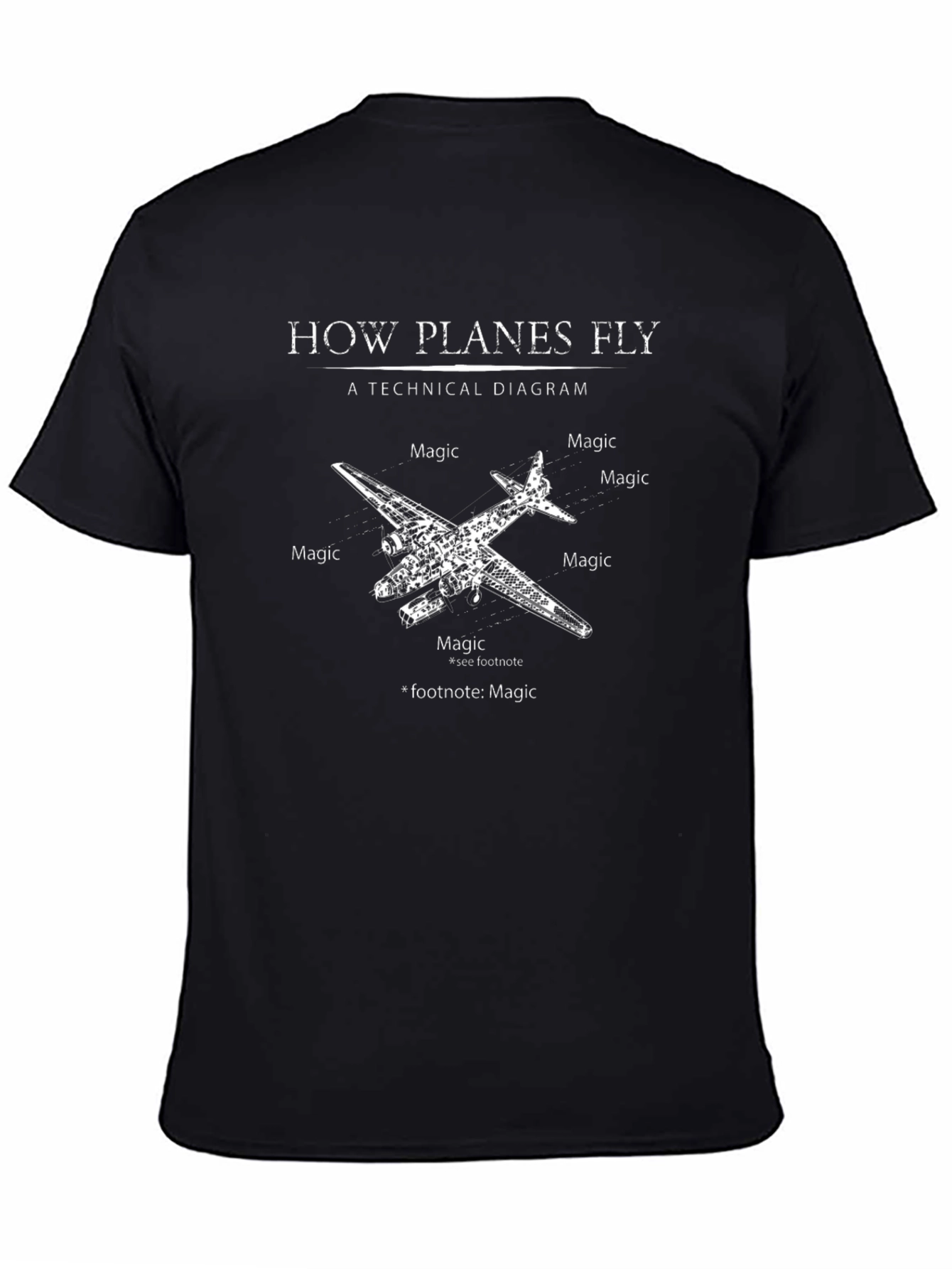 How Planes Fly Magic Diagram T-Shirt