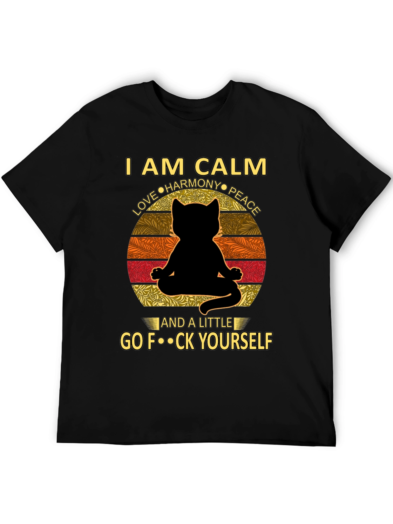 Calm Cat Graphic Tee - Yoga Humor