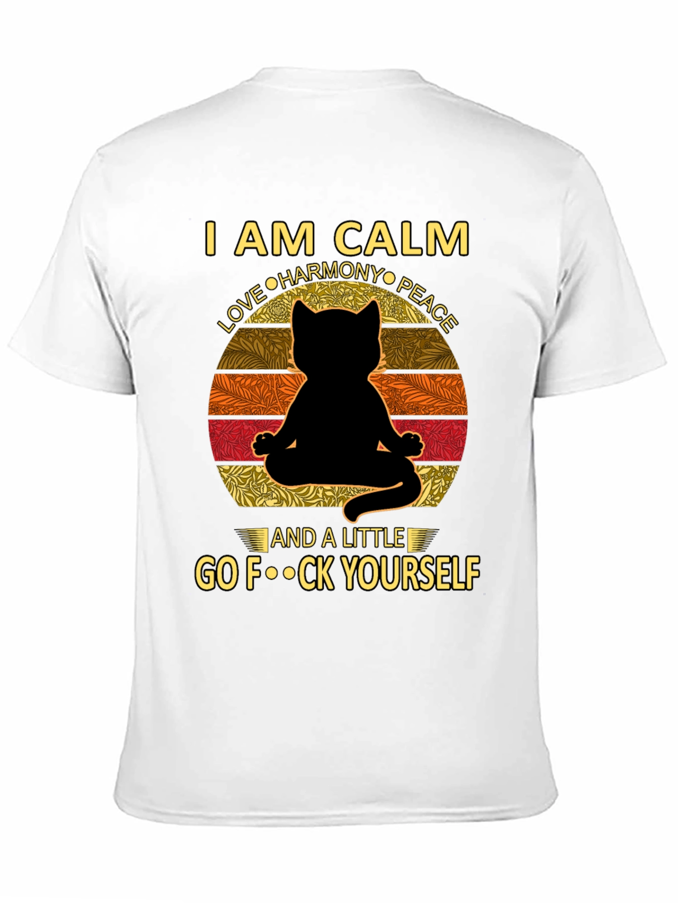 Calm Cat Graphic Tee - Yoga Humor