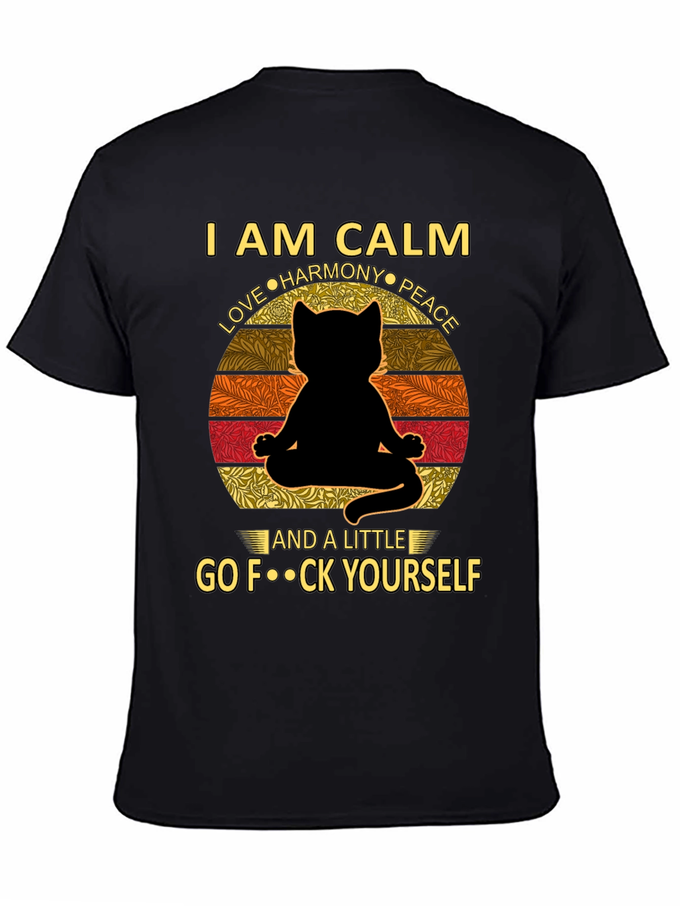 Calm Cat Graphic Tee - Yoga Humor