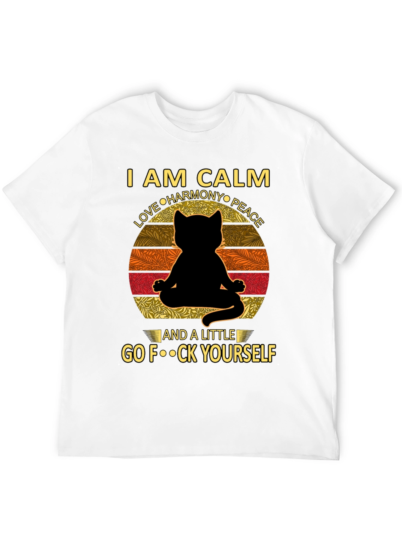 Calm Cat Graphic Tee - Yoga Humor
